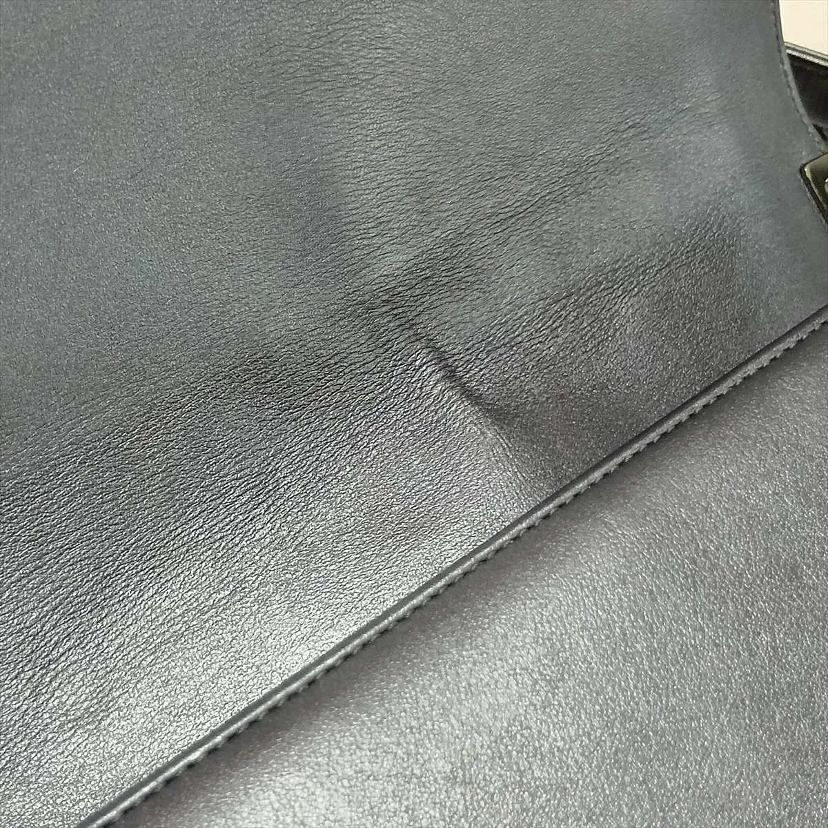 Boy Chanel 25 Lambskin x Rhinestone Chain Shoulder Bag, Gray, Silver Hardware, 25627401, Serial Number 25-series, A67086 — view 11
