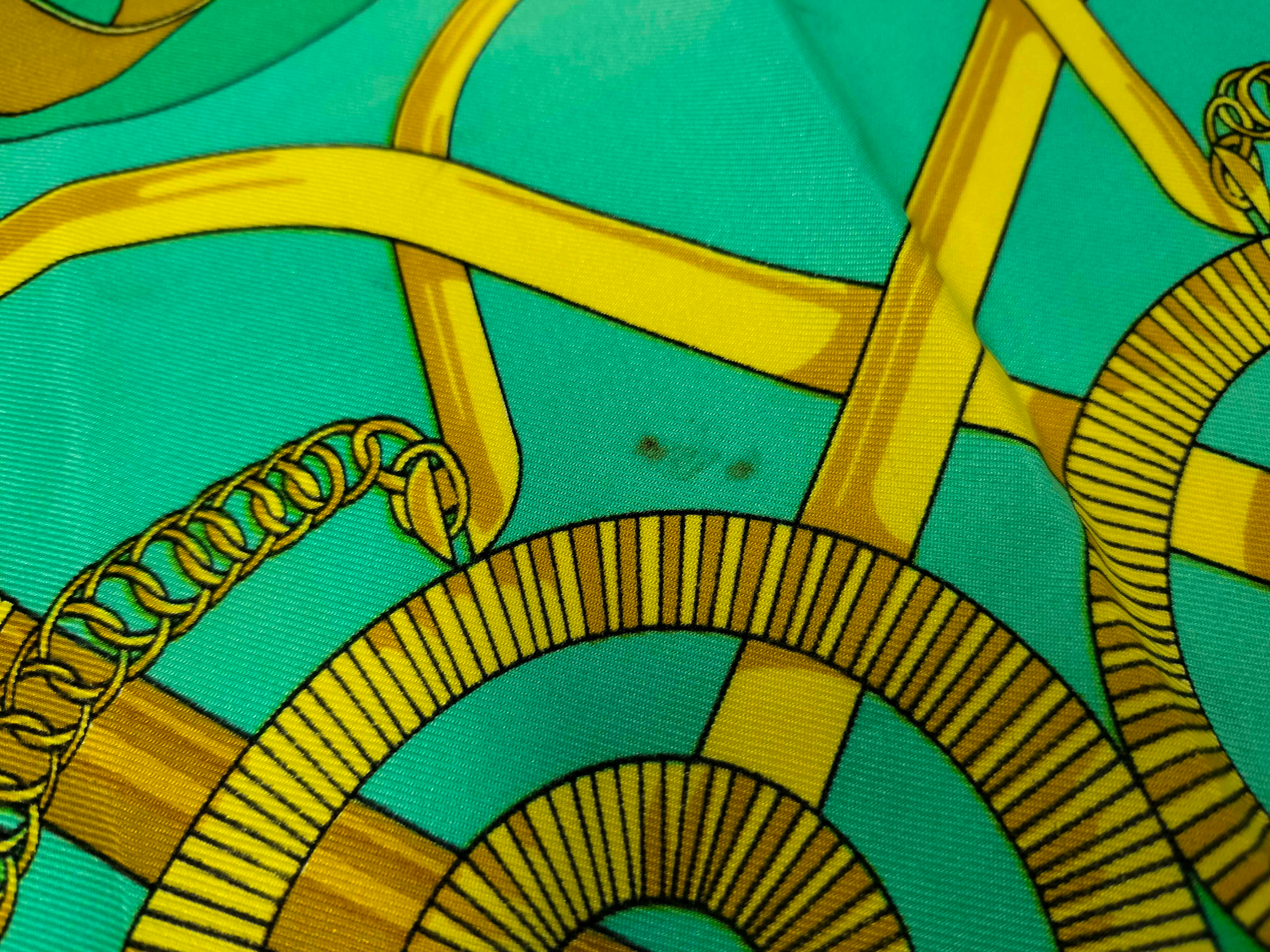 Carre 90 EPERON DOR Apron d'Or Henri d'Orgy Silk Green Other Accessories — view 7
