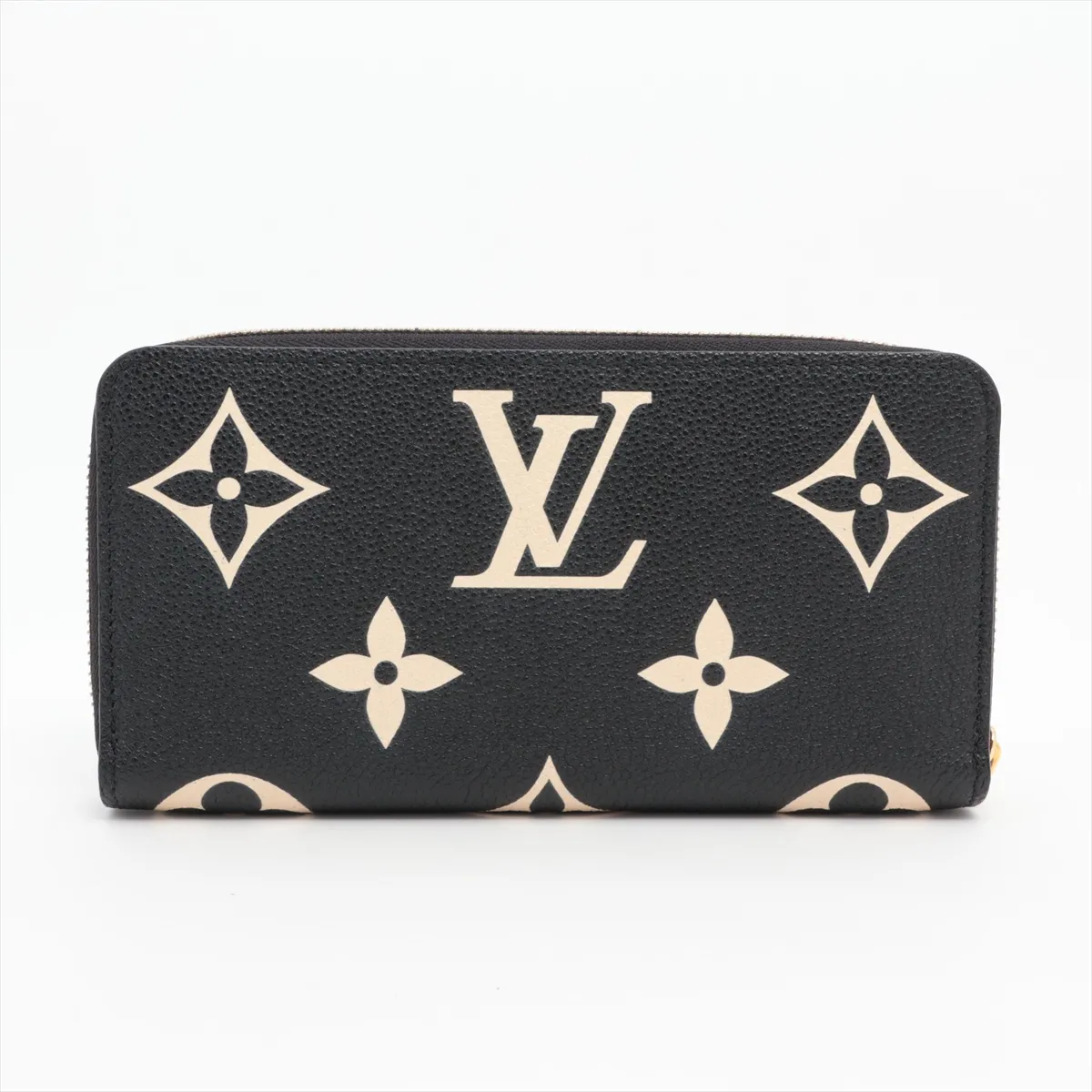 Bicolor Monogram Empreinte Zippy Wallet M80481 Noir x Crème Round Zip Wallet RFID Reactive — view 2