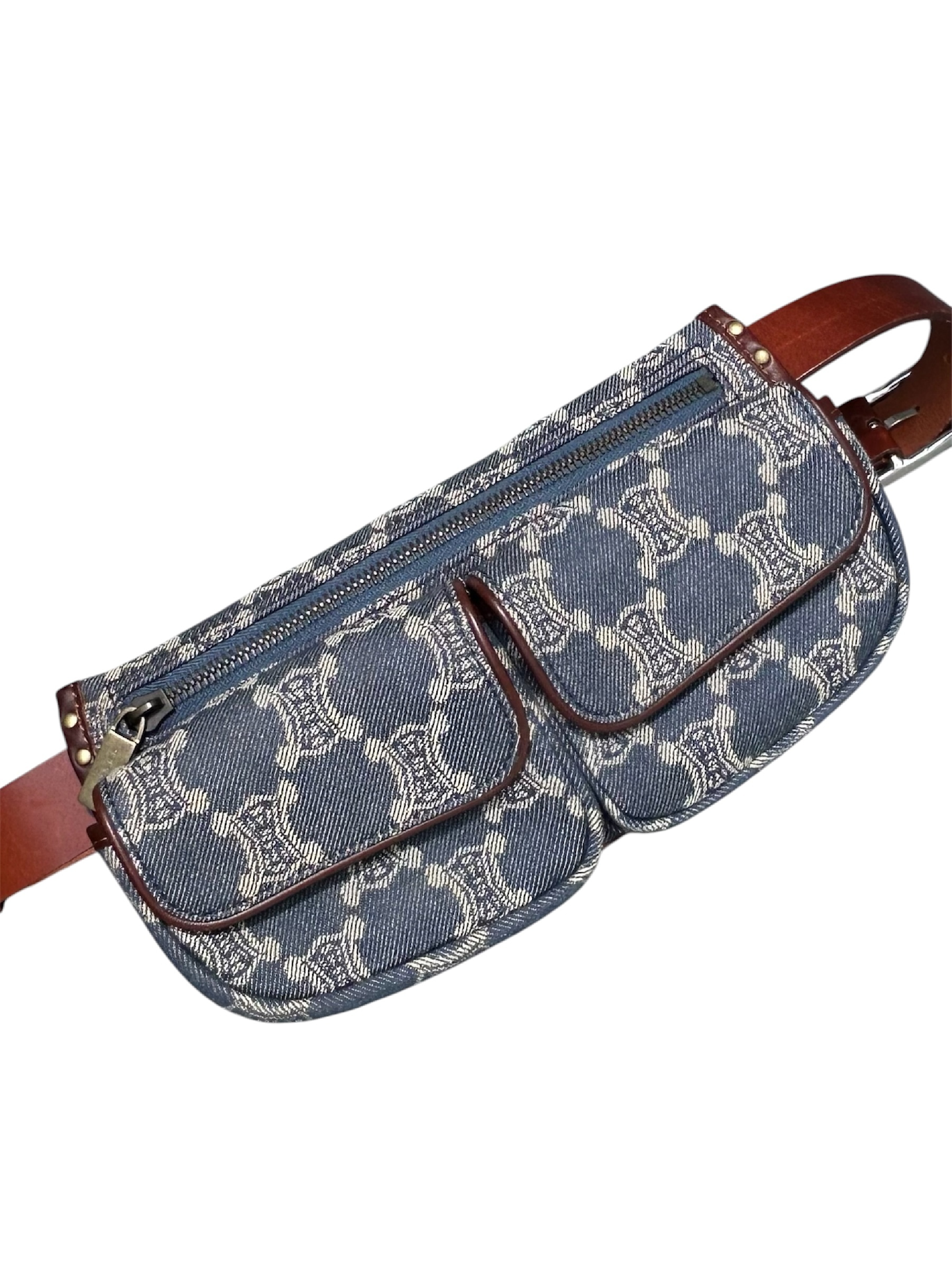 Paris Macadam Waist Pouch Denim Bag Waist Bag — view 3
