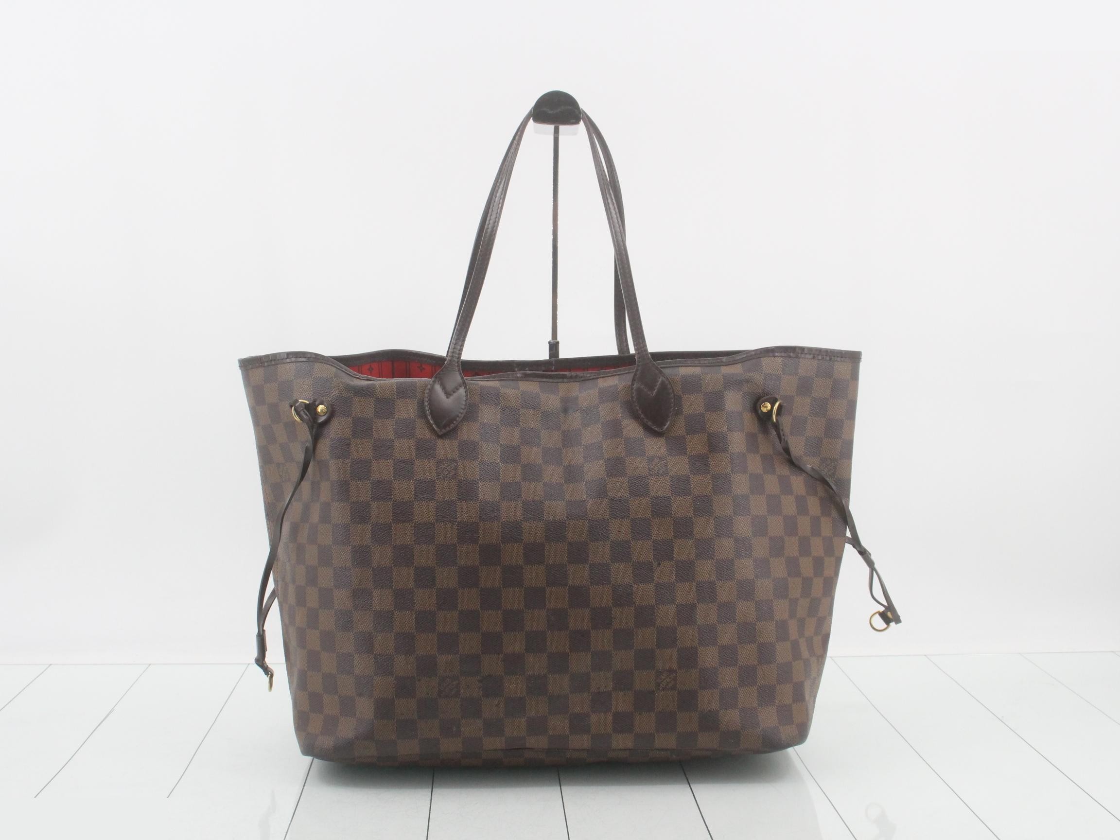 Neverfull GM Damier Ebene Brown Shoulder Bag — view 2