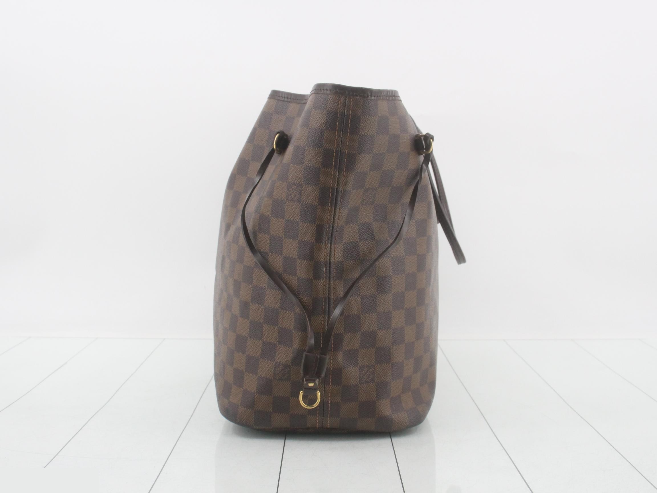 Neverfull GM Damier Ebene Brown Shoulder Bag — view 3