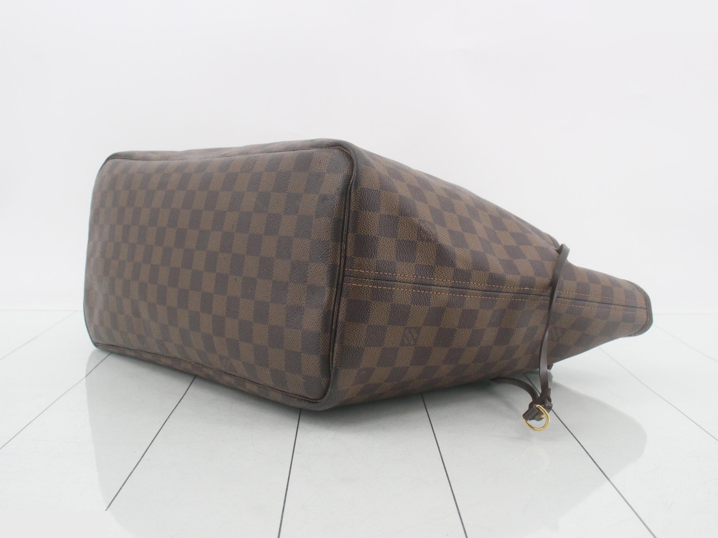 Neverfull GM Damier Ebene Brown Shoulder Bag — view 6