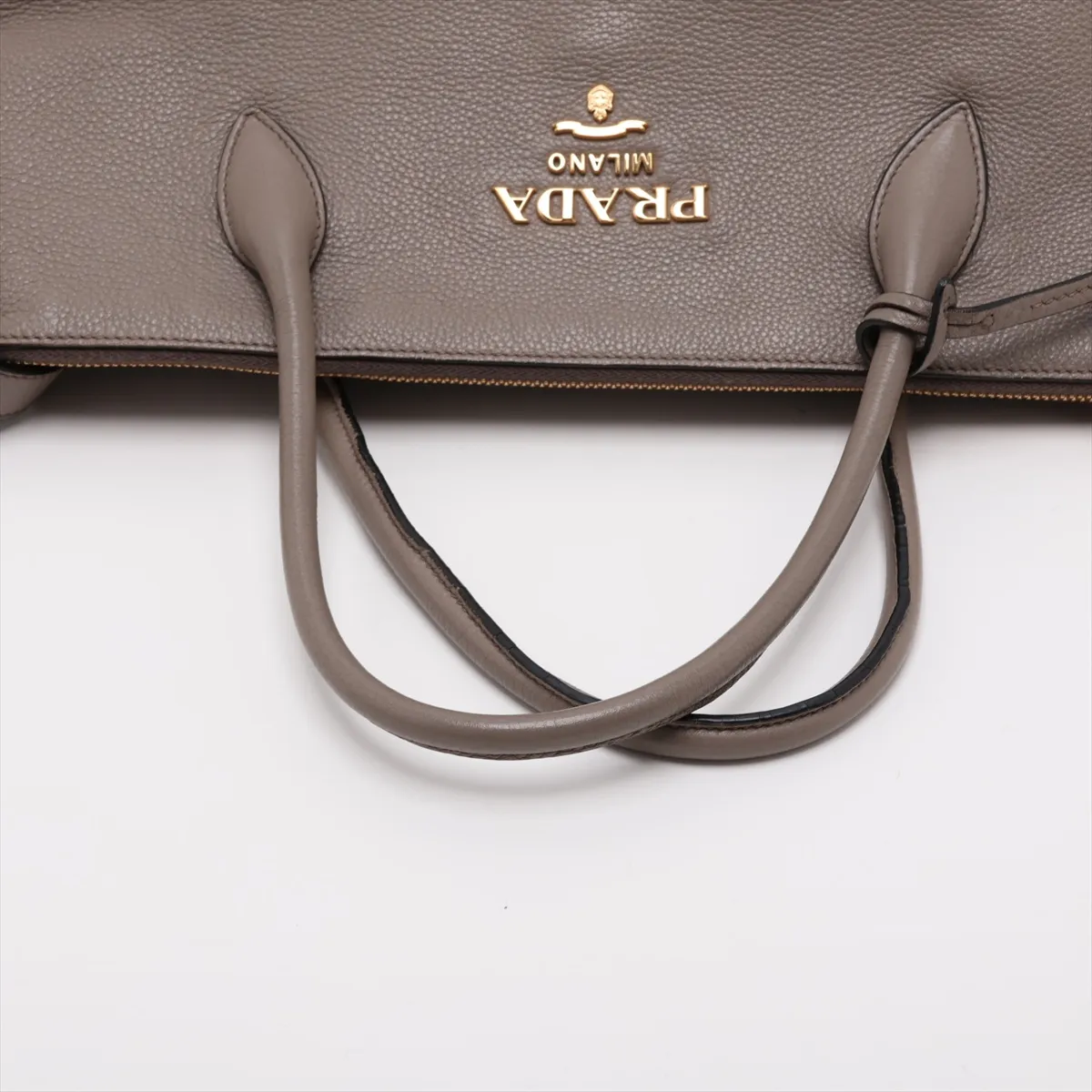 Vitello Daino Leather 2-Way Handbag, Beige — view 5