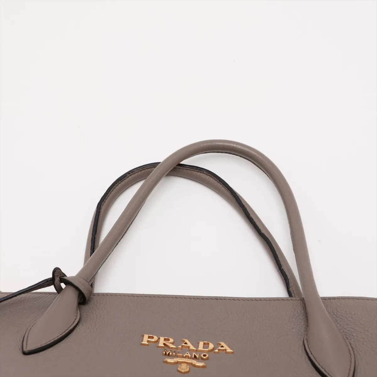 Vitello Daino Leather 2-Way Handbag, Beige — view 6