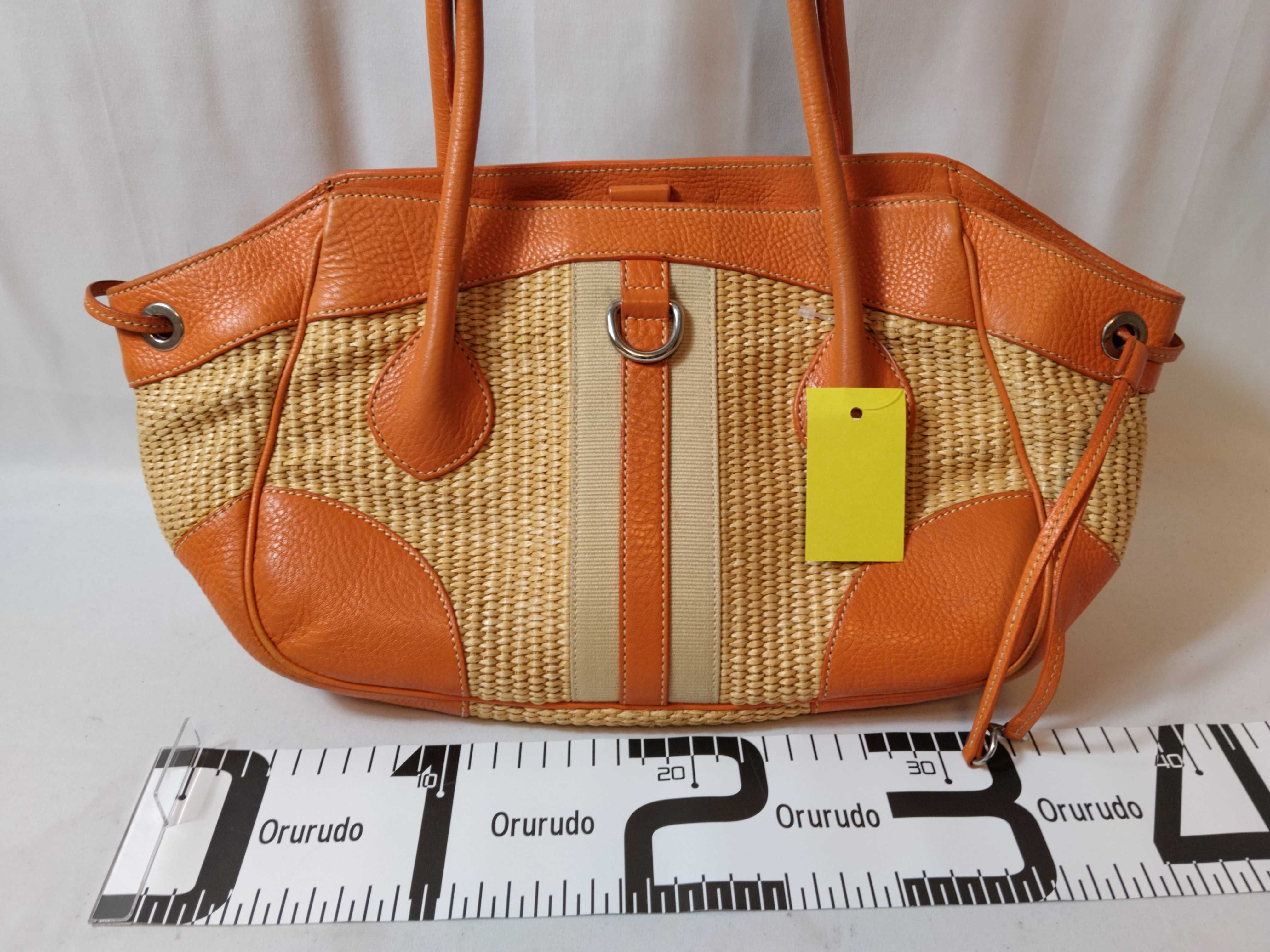 Basket One-Shoulder Tote Bag (Orange) — view 2