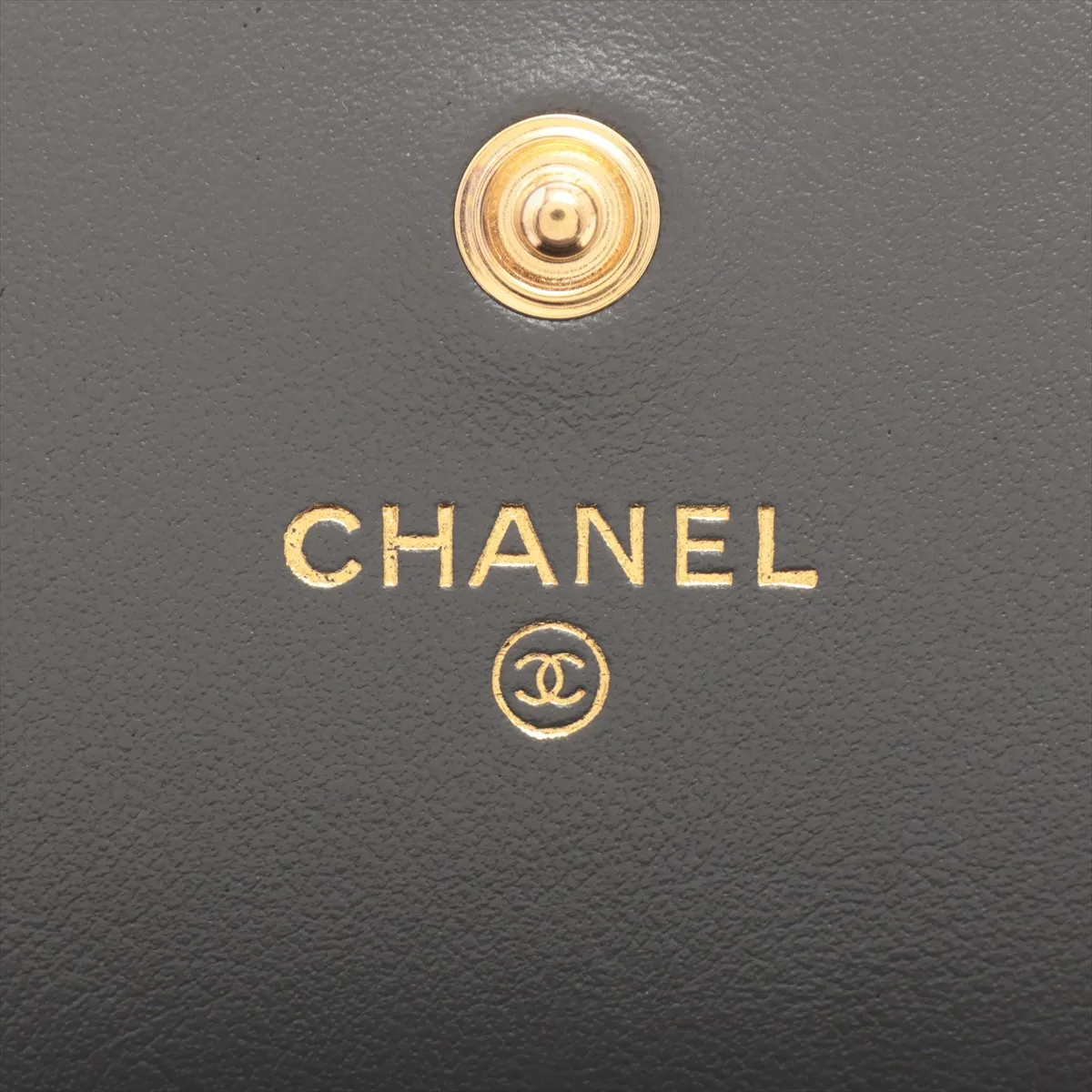 Boy Chanel Caviar Skin Shoulder Wallet Gray Gold Hardware 31615231 Coin Case — view 5