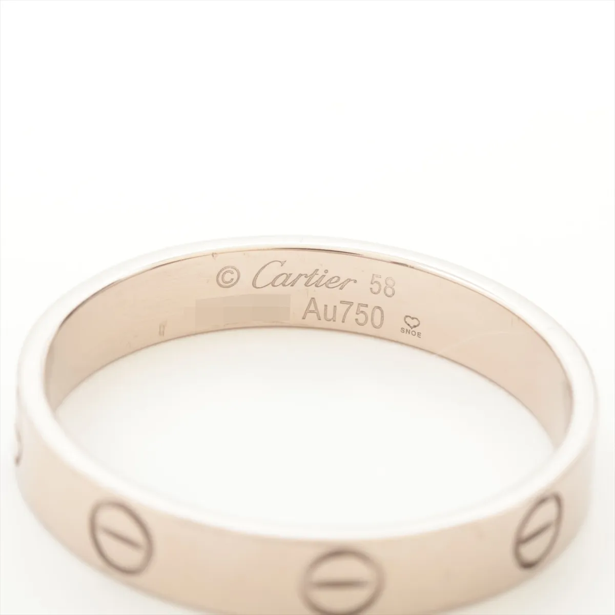 Mini Love Ring, 750 (WG), 3.7g, Size 58, BFE146, Metal wear, CRB4085158 — view 3