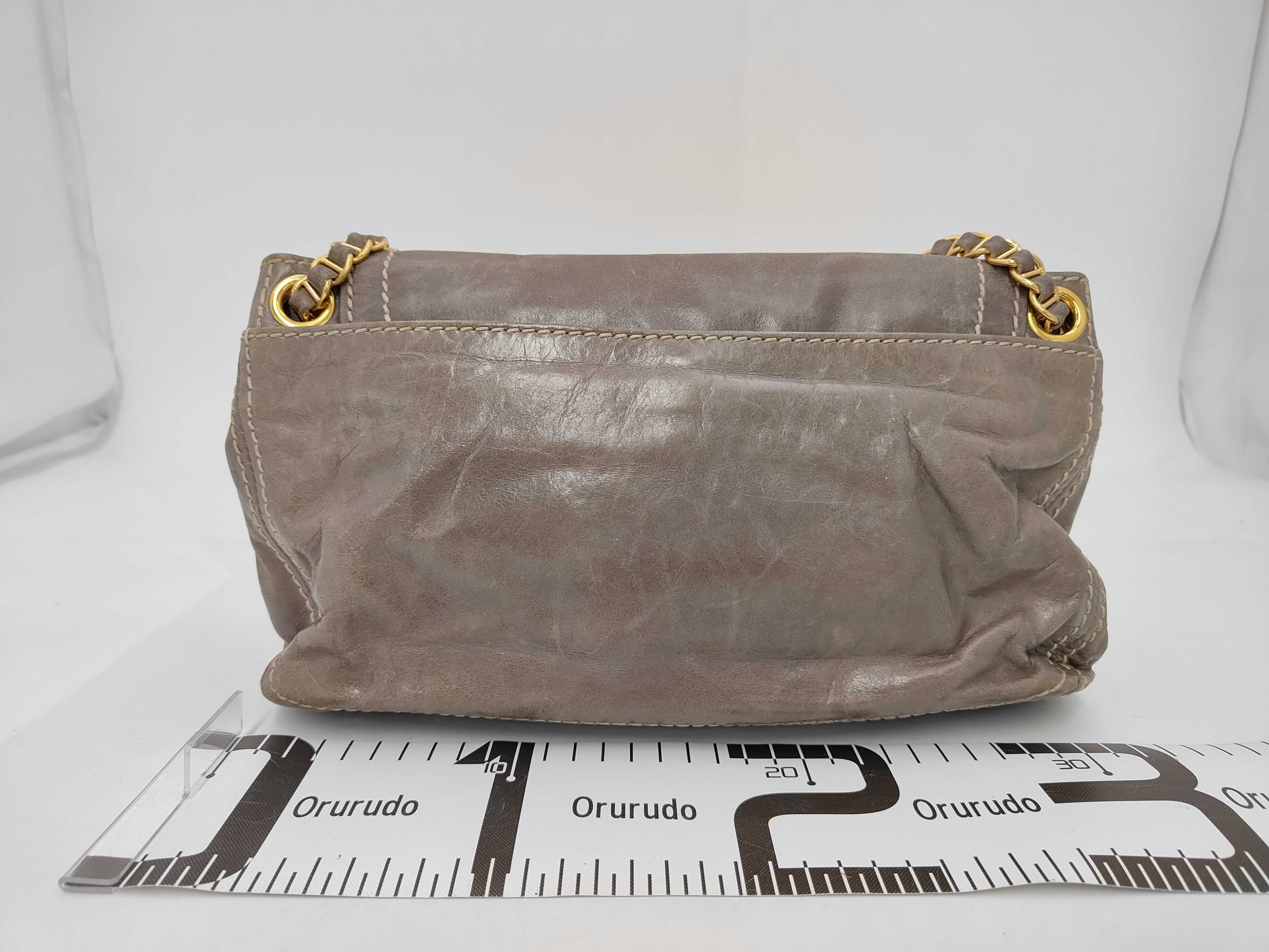 leather chain shoulder bag — view 2