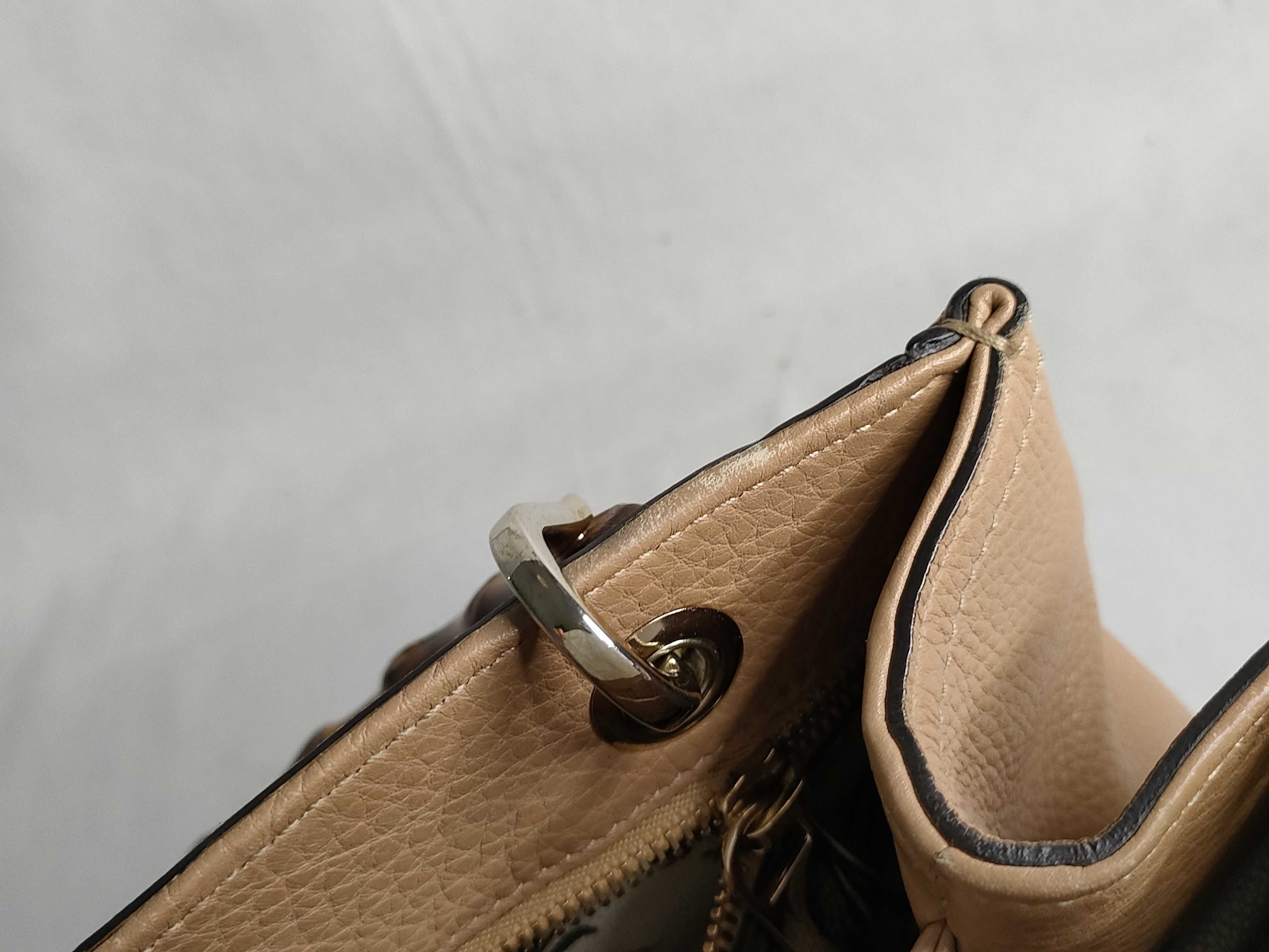 Bamboo Tote Bag, Handbag, Bamboo Leather, Pink Beige (336032) — view 13