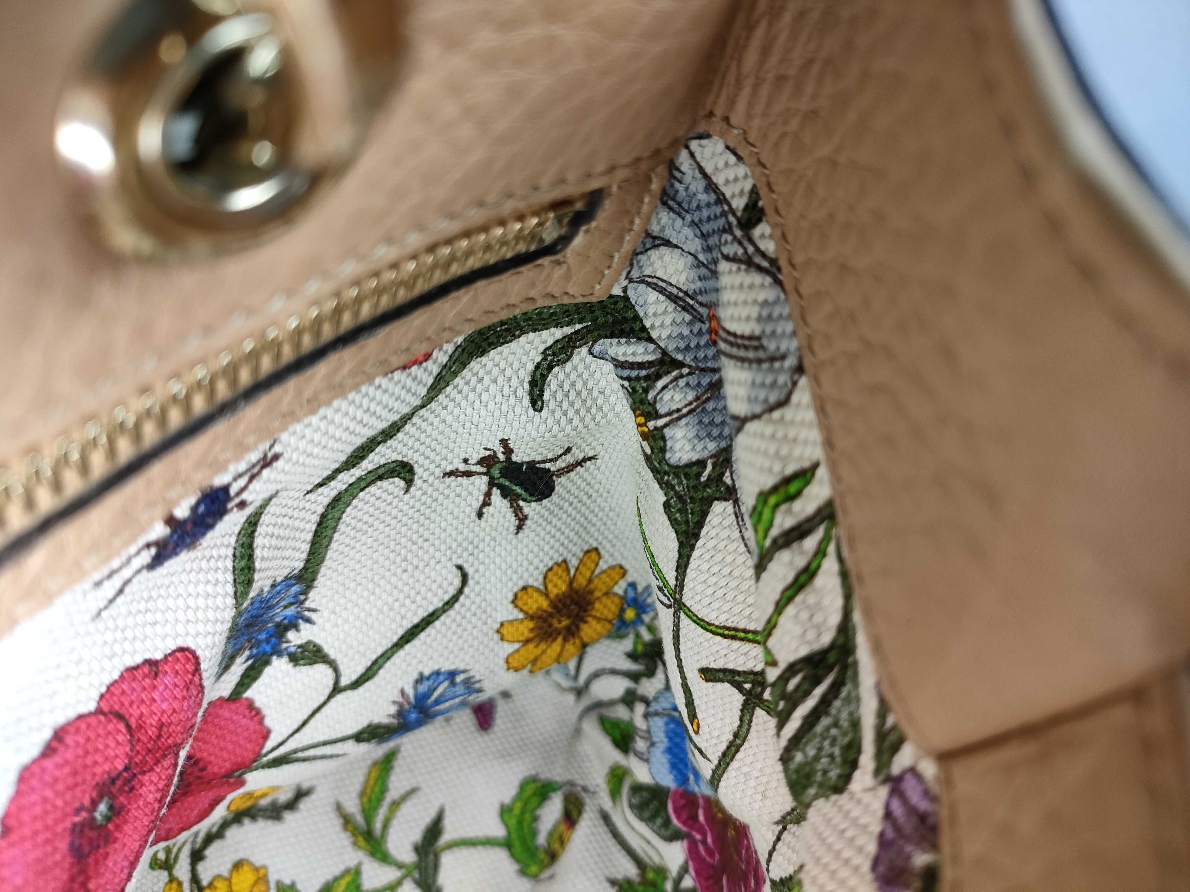 Bamboo Tote Bag, Handbag, Bamboo Leather, Pink Beige (336032) — view 8