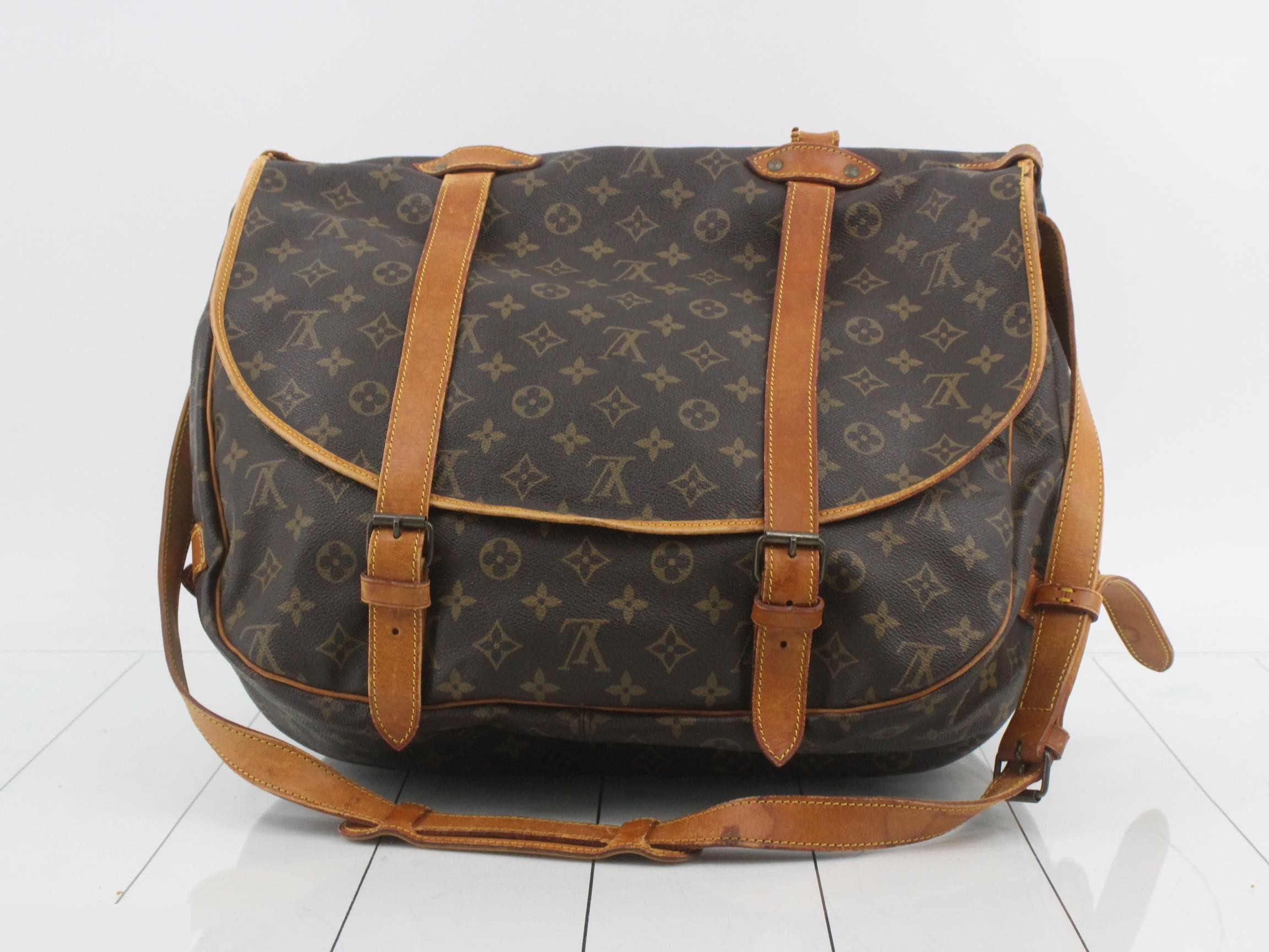 Saumur 43 Monogram Brown Shoulder Bag — view 2