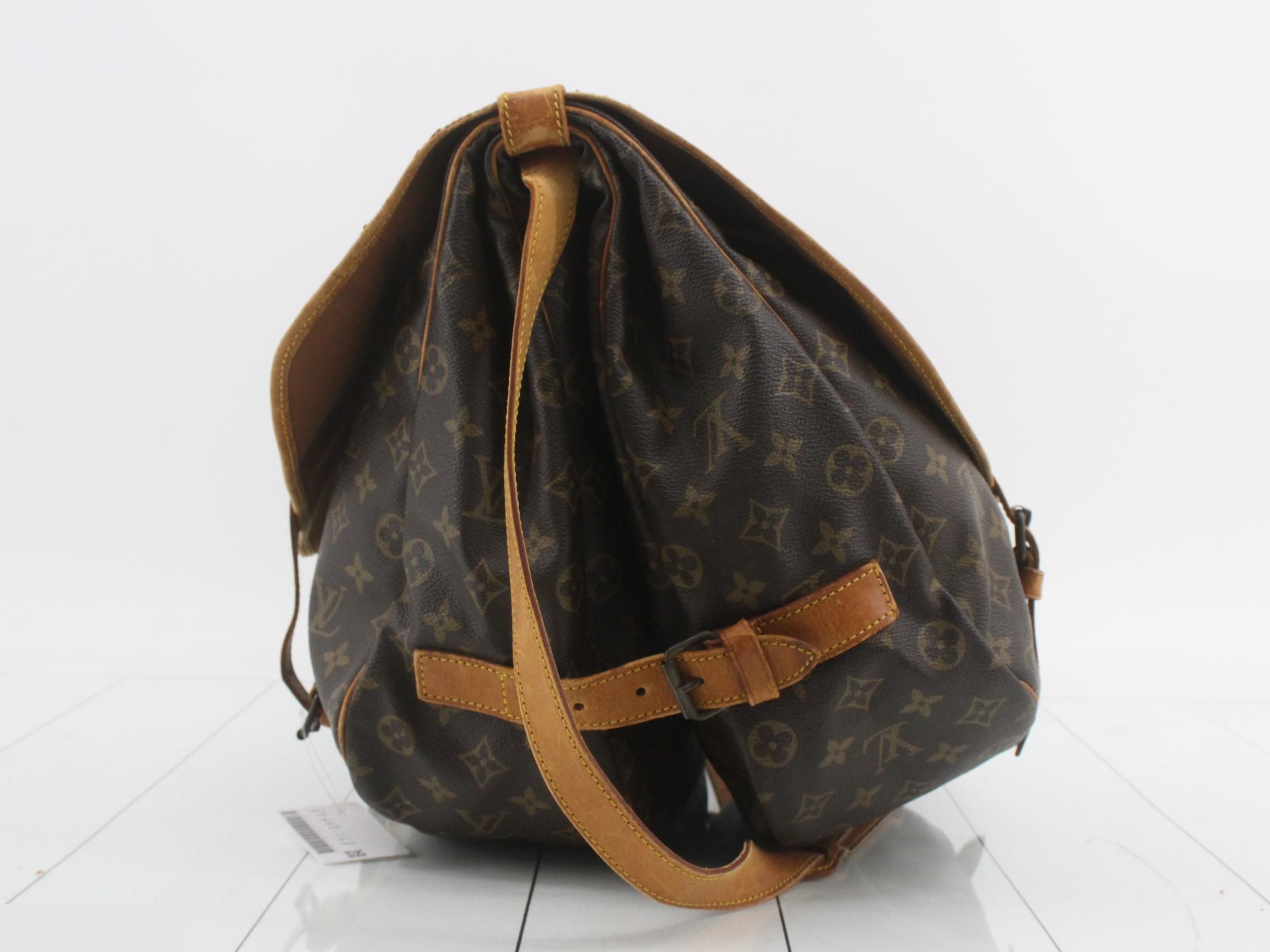 Saumur 43 Monogram Brown Shoulder Bag — view 3