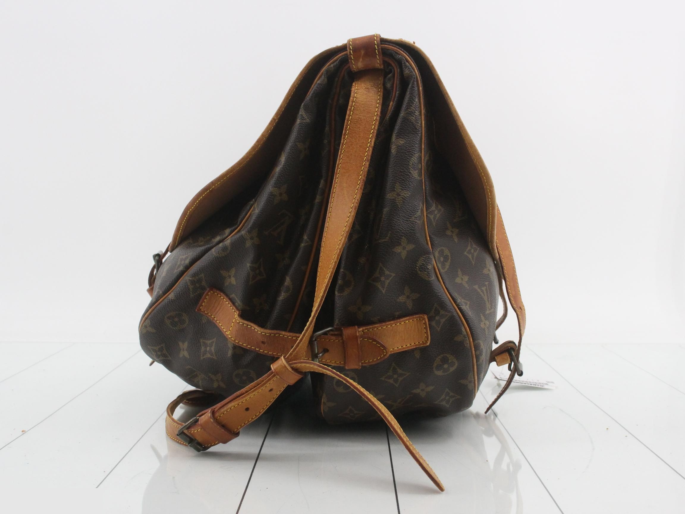 Saumur 43 Monogram Brown Shoulder Bag — view 4