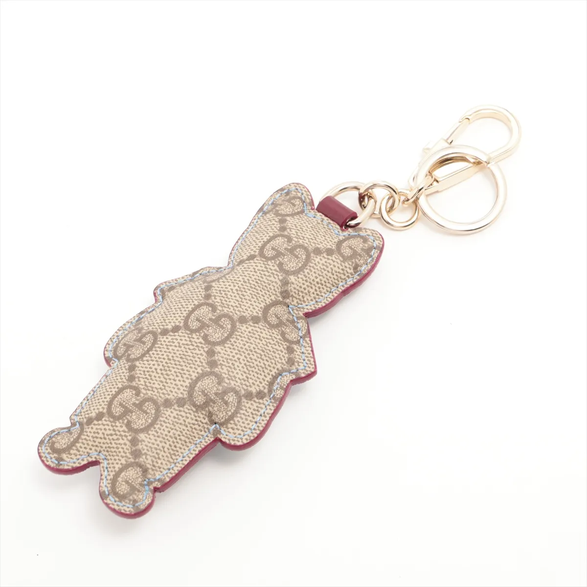 x Yuko Higuchi 851742 BORIS Charm, PVC x Leather, Beige x Light Blue. Shows signs of wear, — view 2