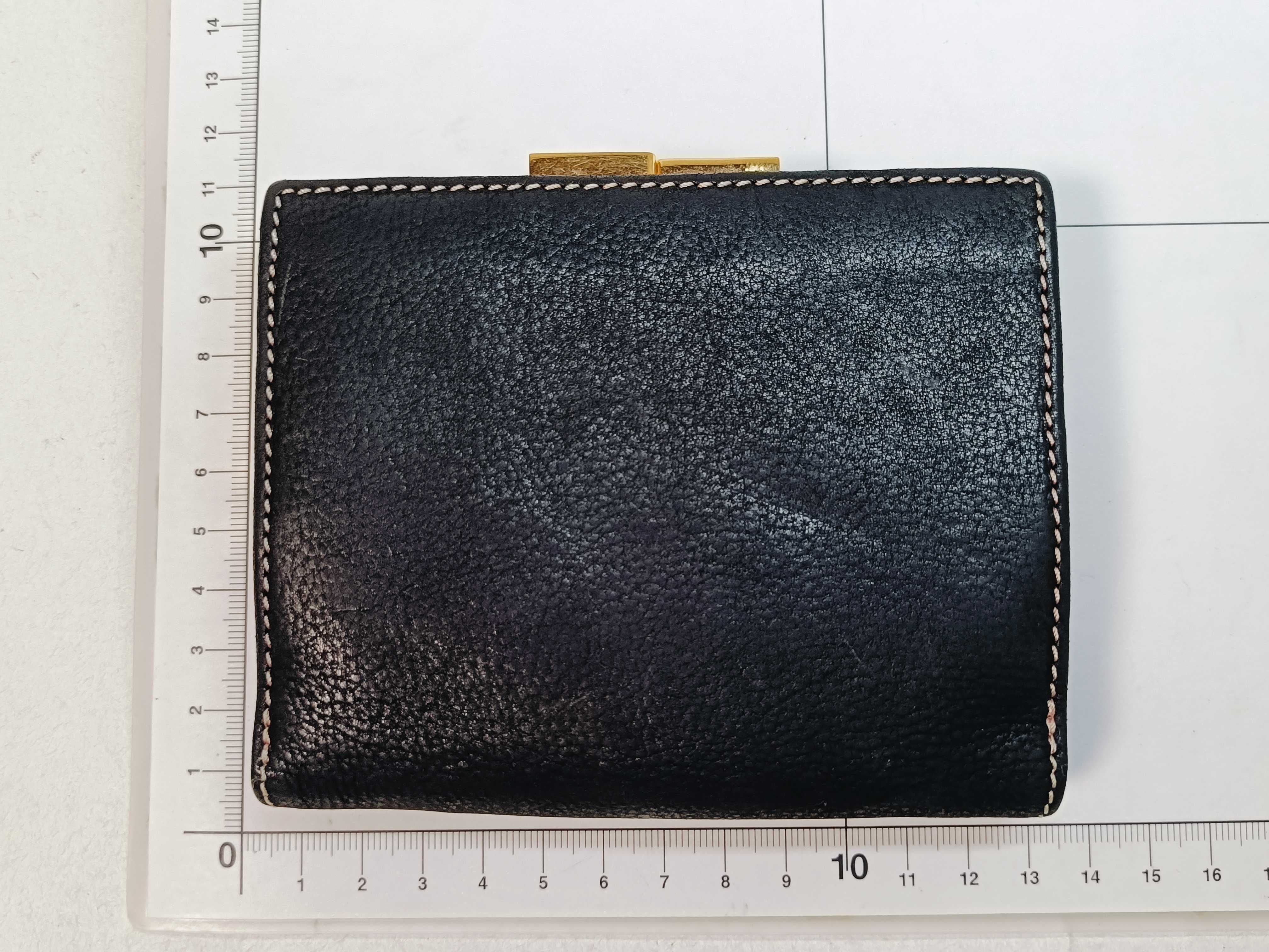 Anagram Black Leather Clasp Wallet — view 2