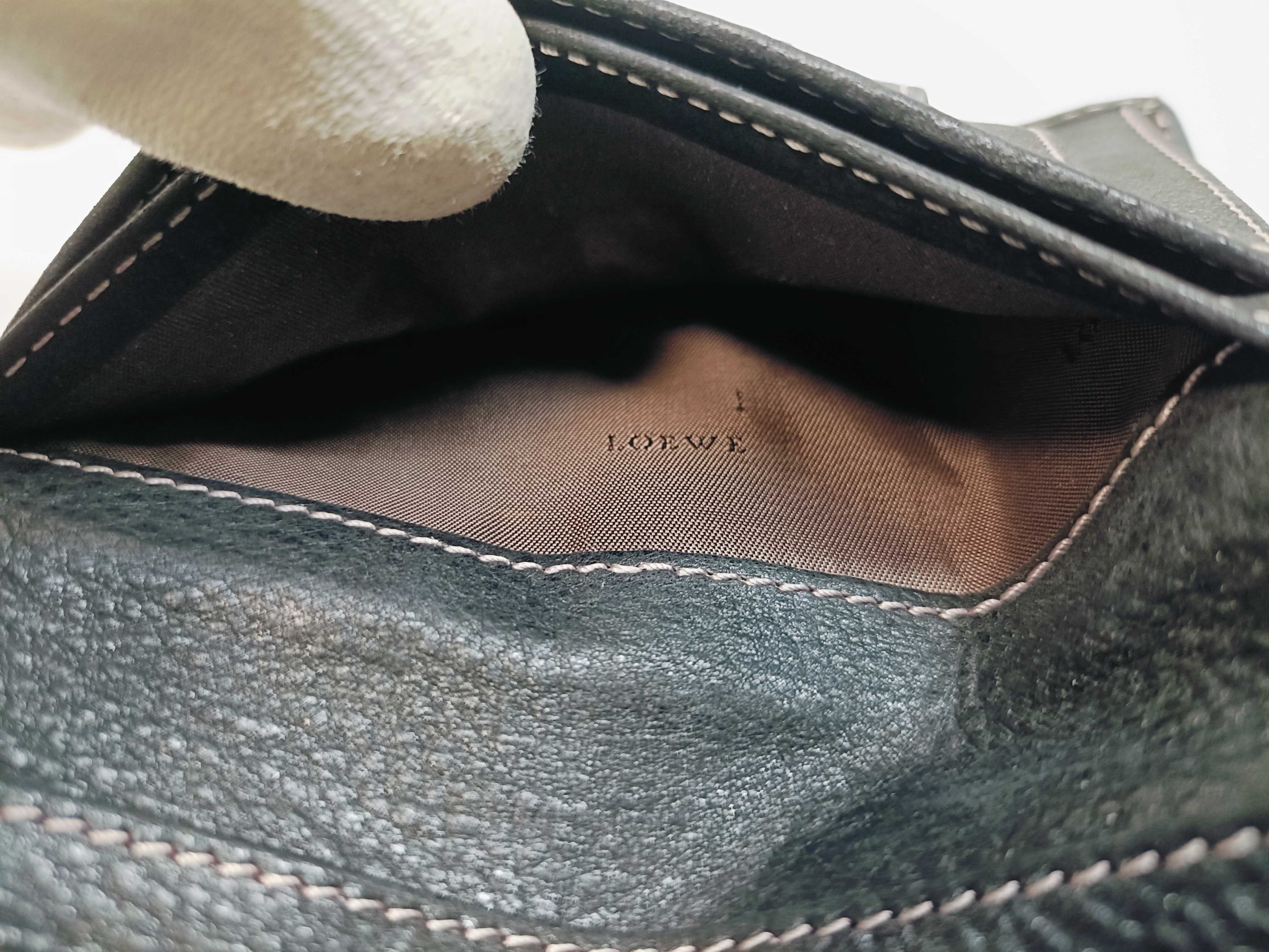 Anagram Black Leather Clasp Wallet — view 11