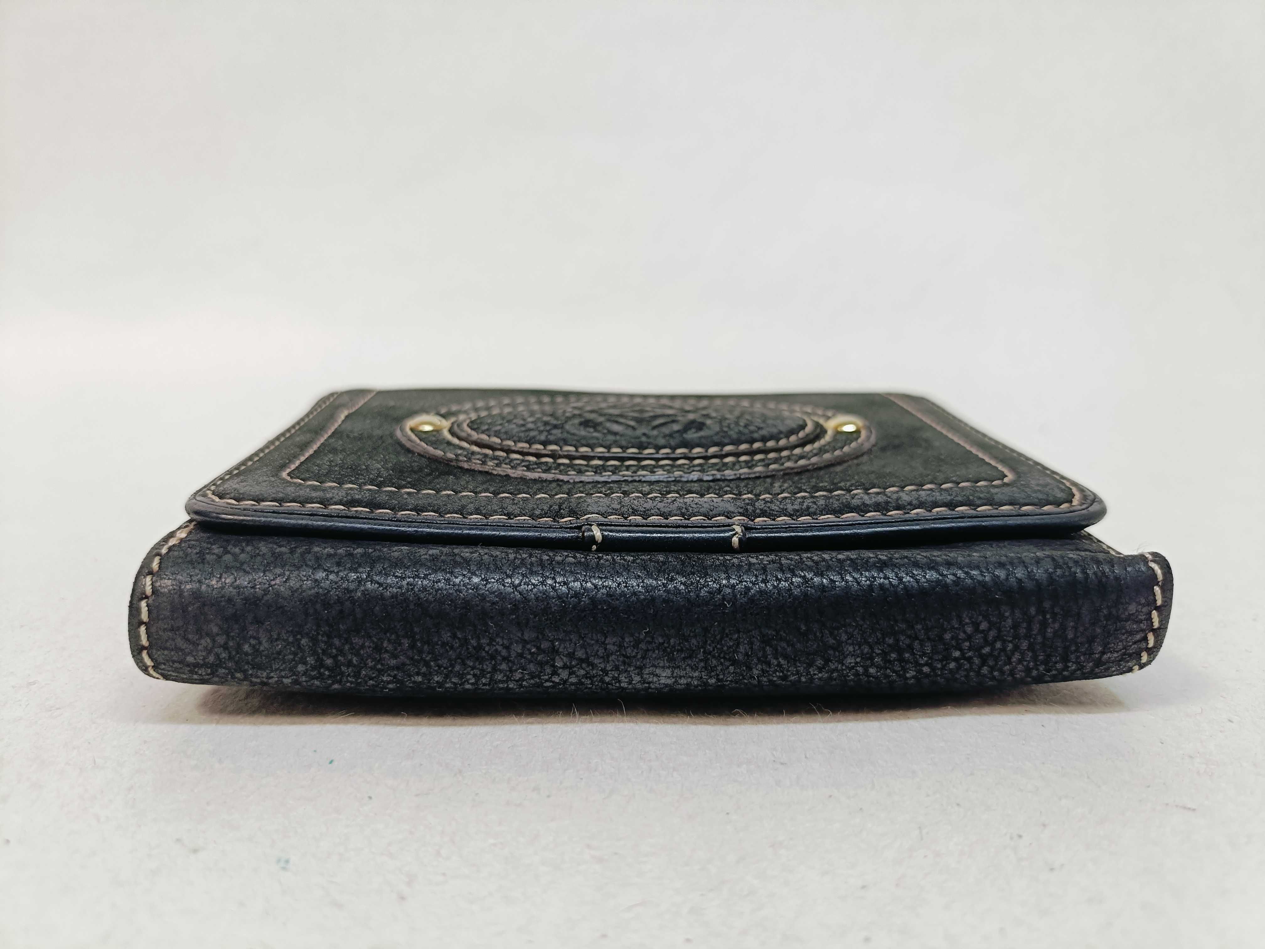 Anagram Black Leather Clasp Wallet — view 5