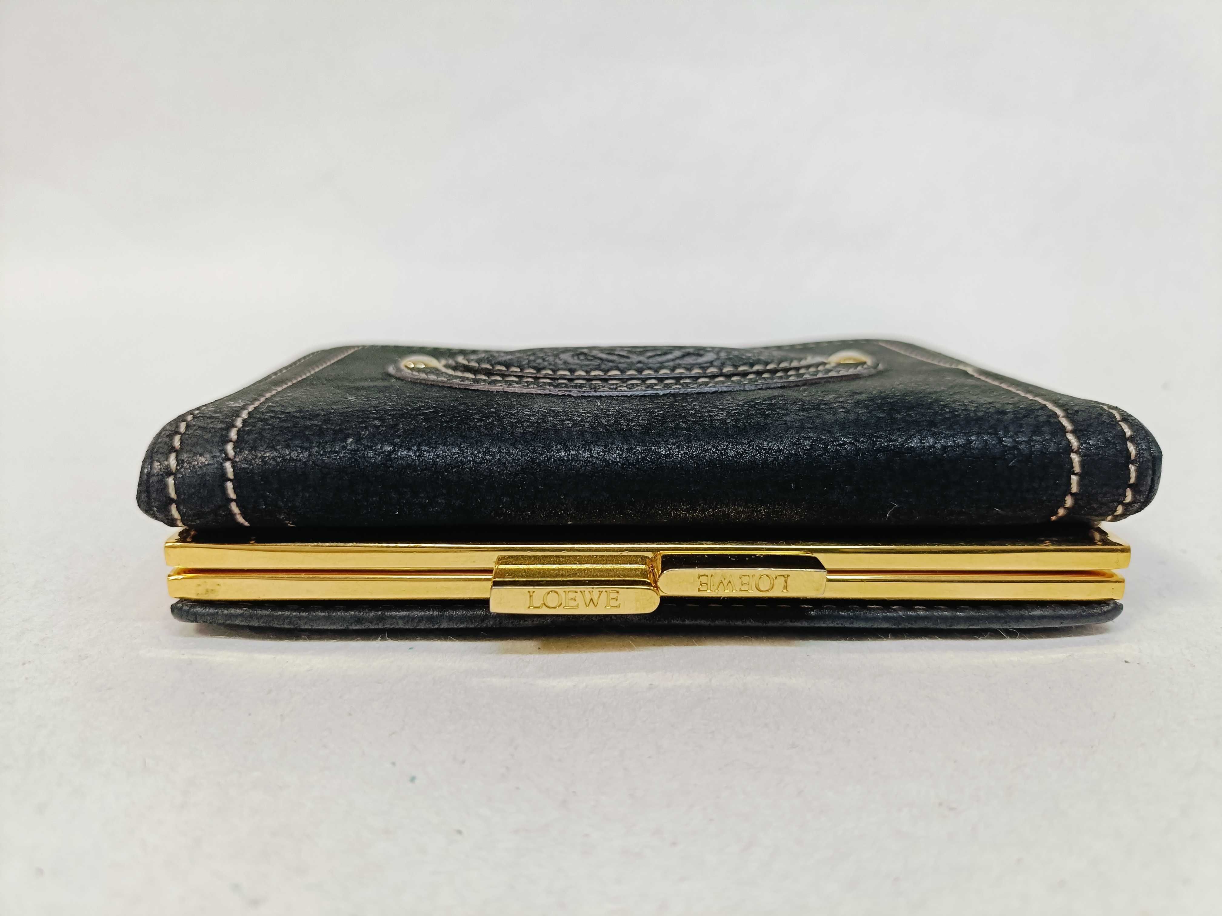 Anagram Black Leather Clasp Wallet — view 6