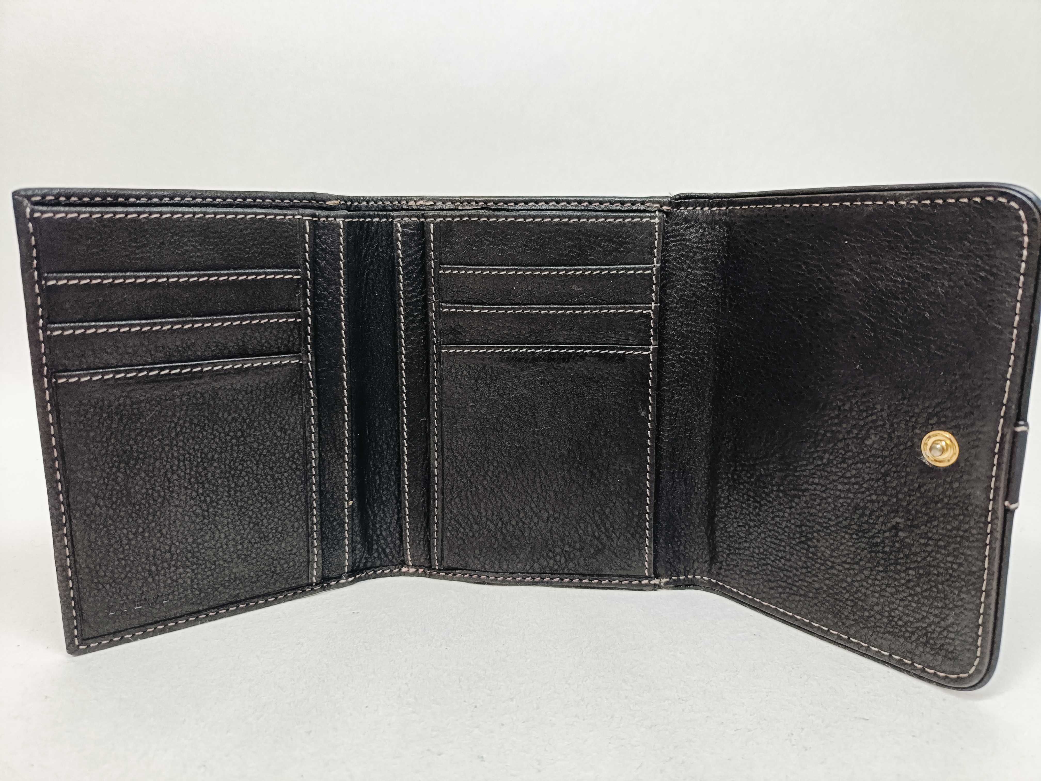 Anagram Black Leather Clasp Wallet — view 10