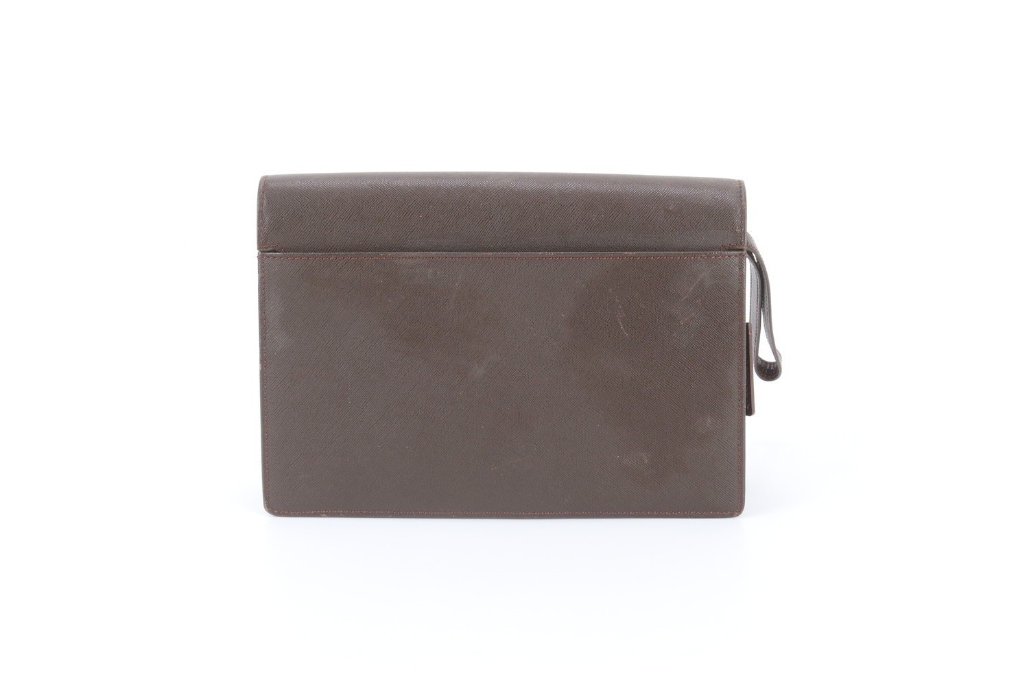 Leather second bag, clutch, pouch, for commuting, business, genuine leather — view 3