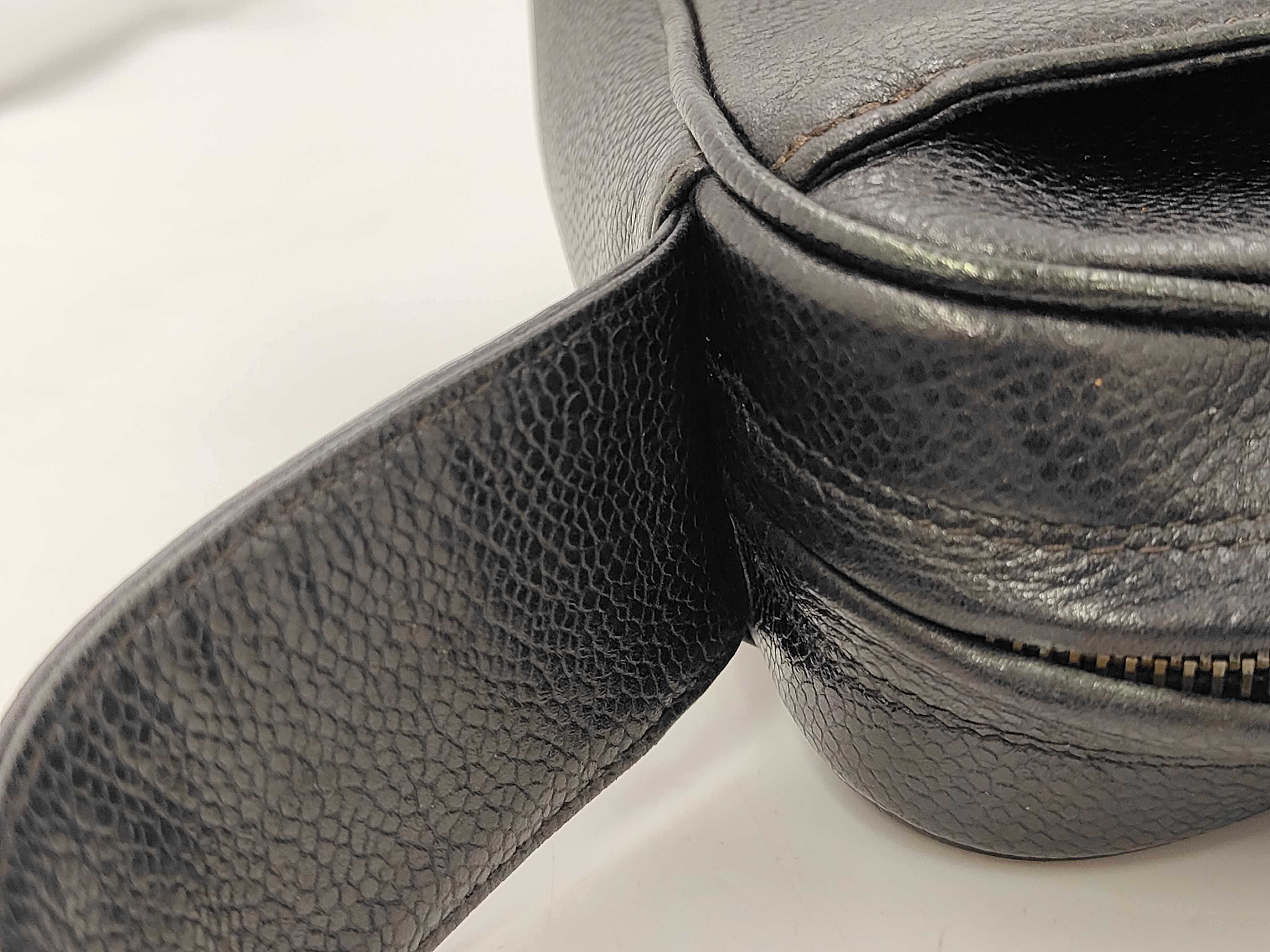 Caviar Skin Triple Coco Black Shoulder Bag — view 6