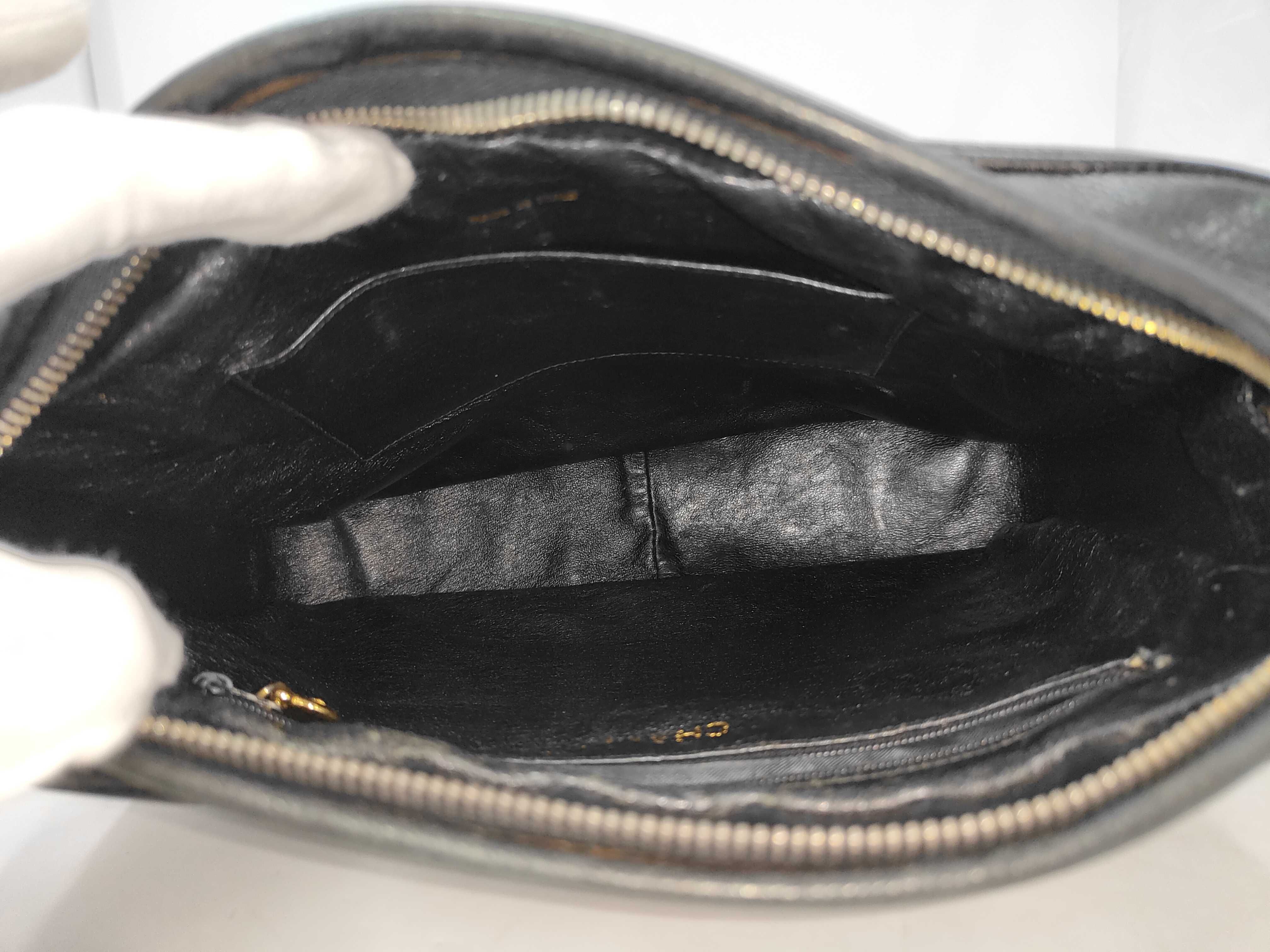 Caviar Skin Triple Coco Black Shoulder Bag — view 9