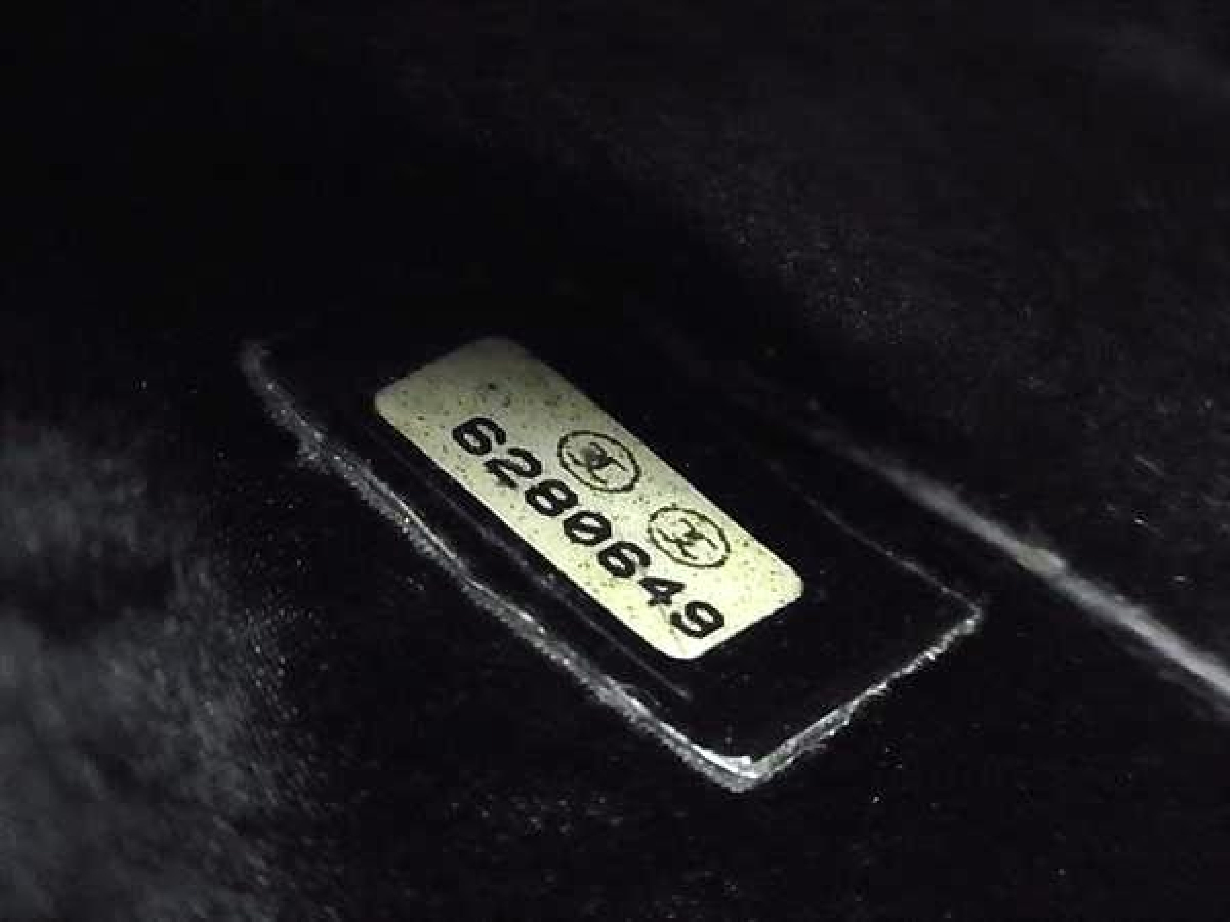 Coco Mark Caviar Skin Bi-fold Wallet, Coin Purse, Billfold, Card Slots, Women's, Black, FY5345 — view 7