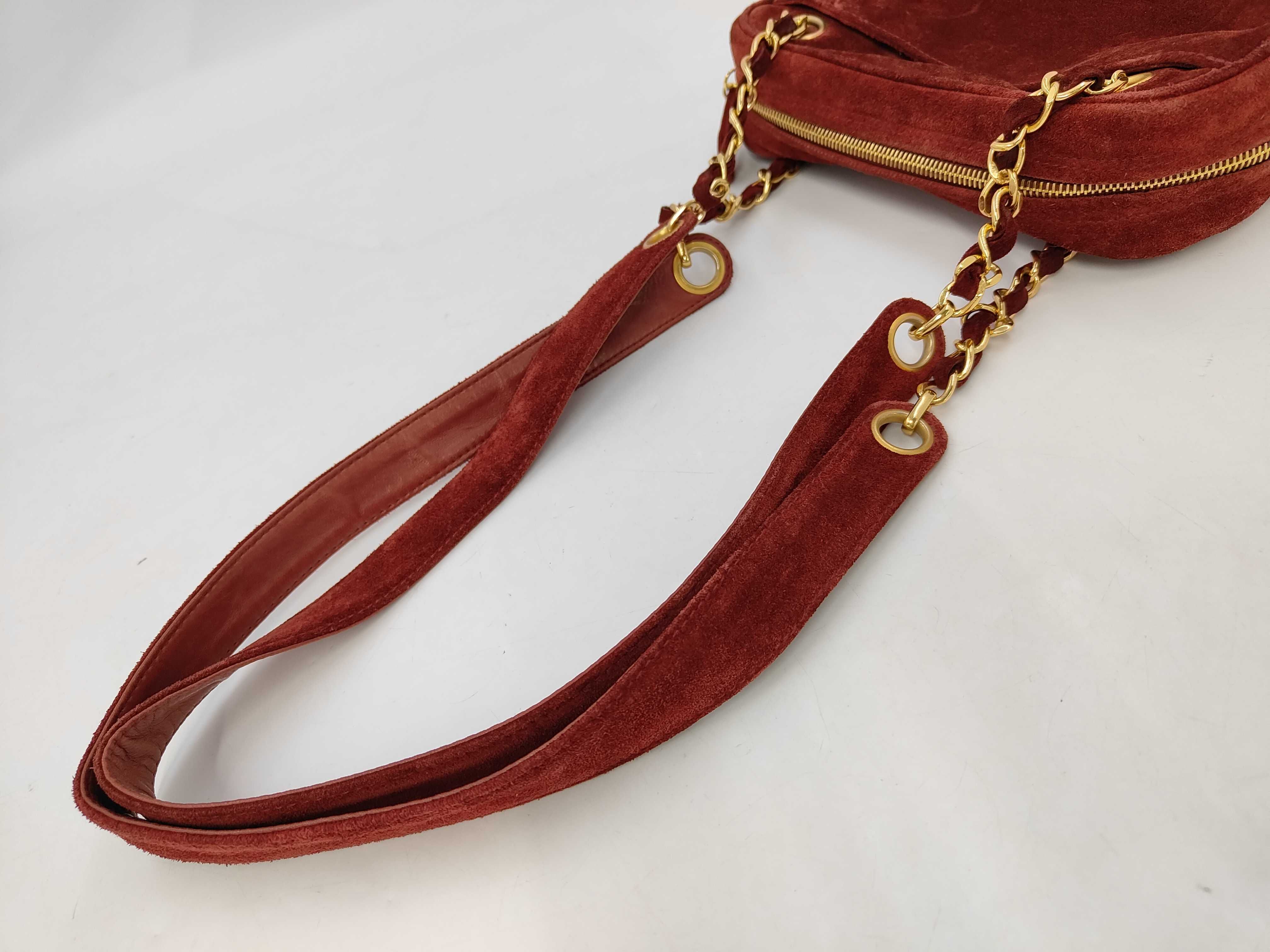 Triple Coco Suede Shoulder Bag, Bordeaux Tote Bag — view 3