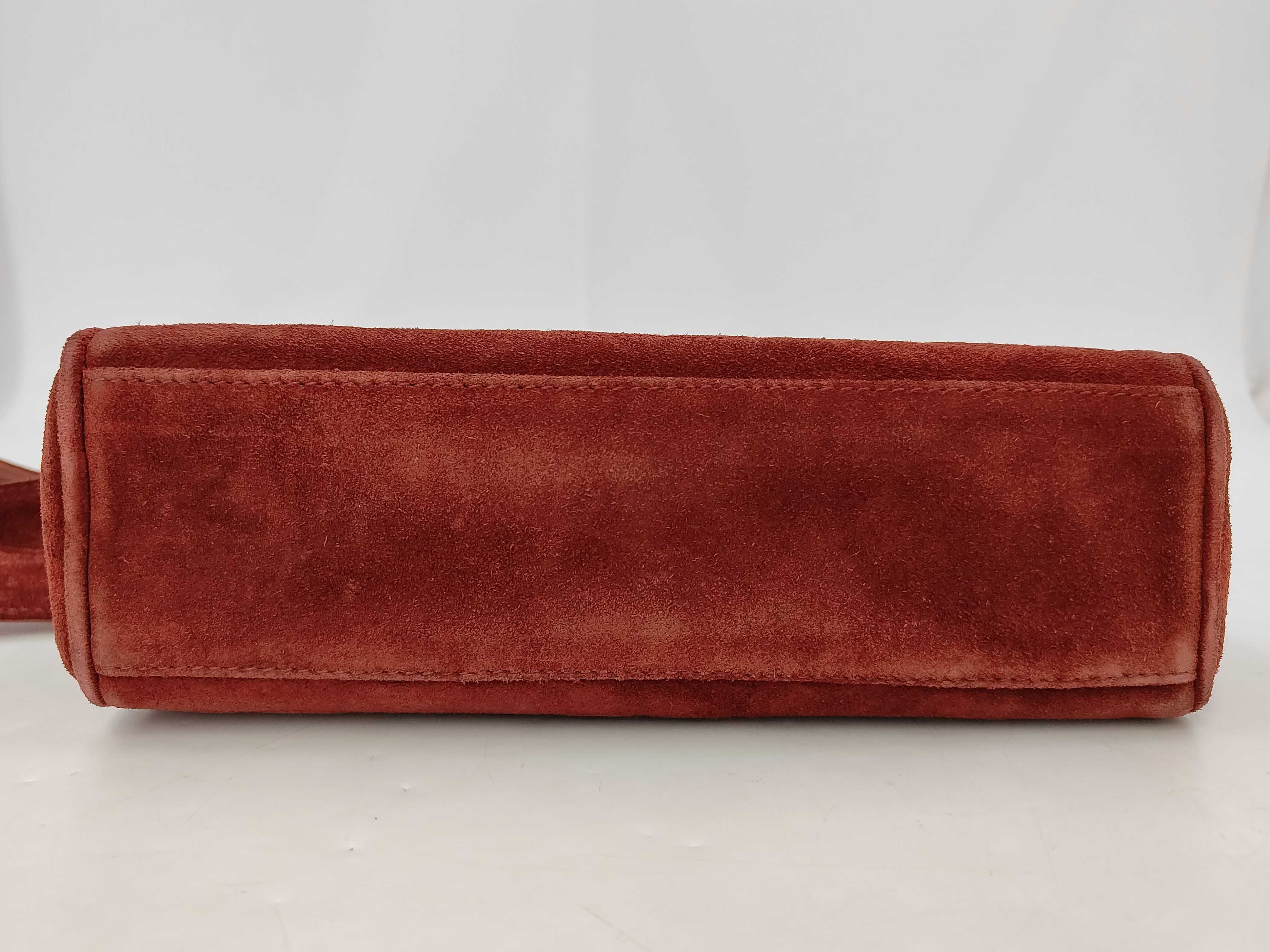 Triple Coco Suede Shoulder Bag, Bordeaux Tote Bag — view 7