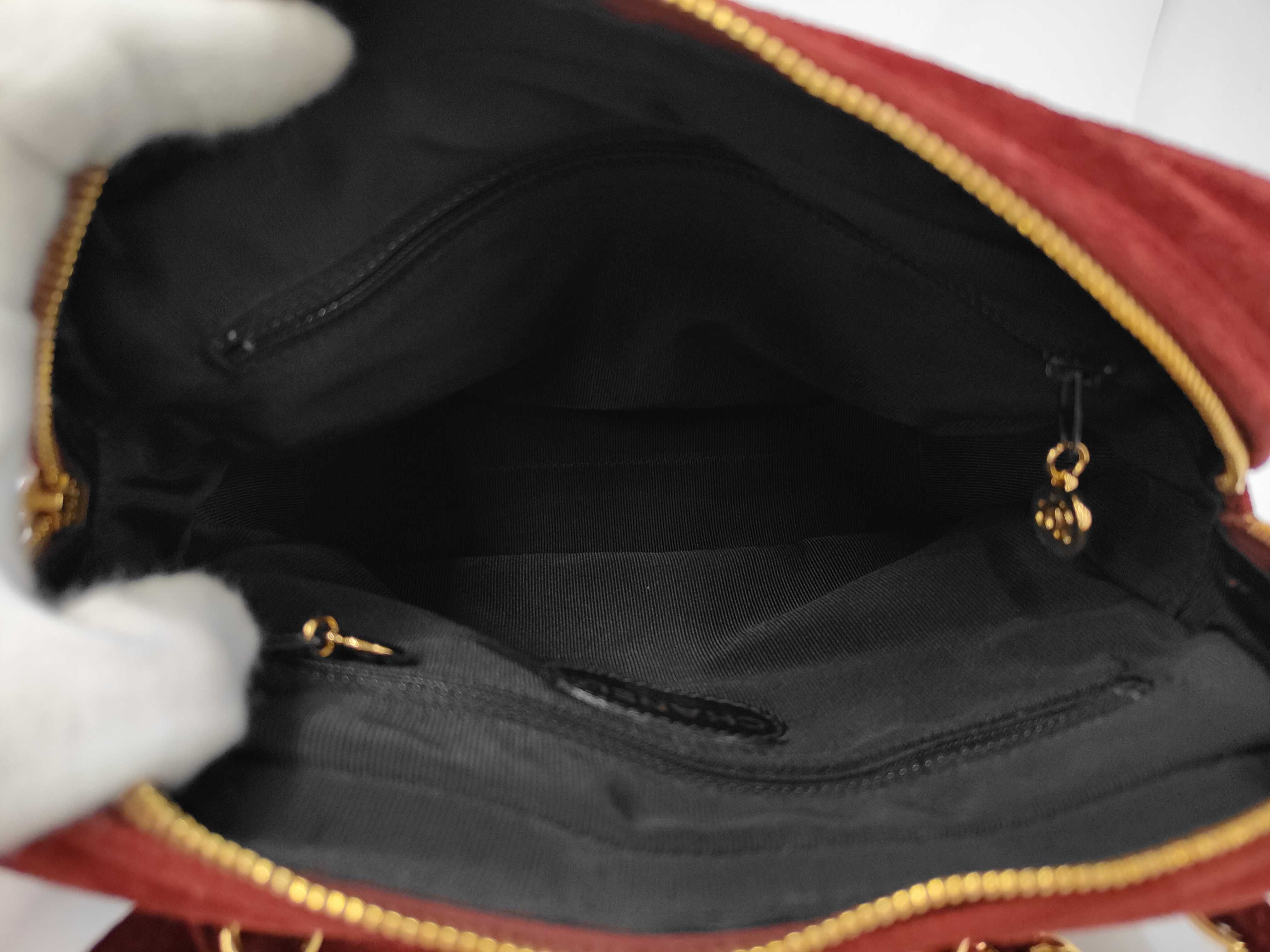 Triple Coco Suede Shoulder Bag, Bordeaux Tote Bag — view 9