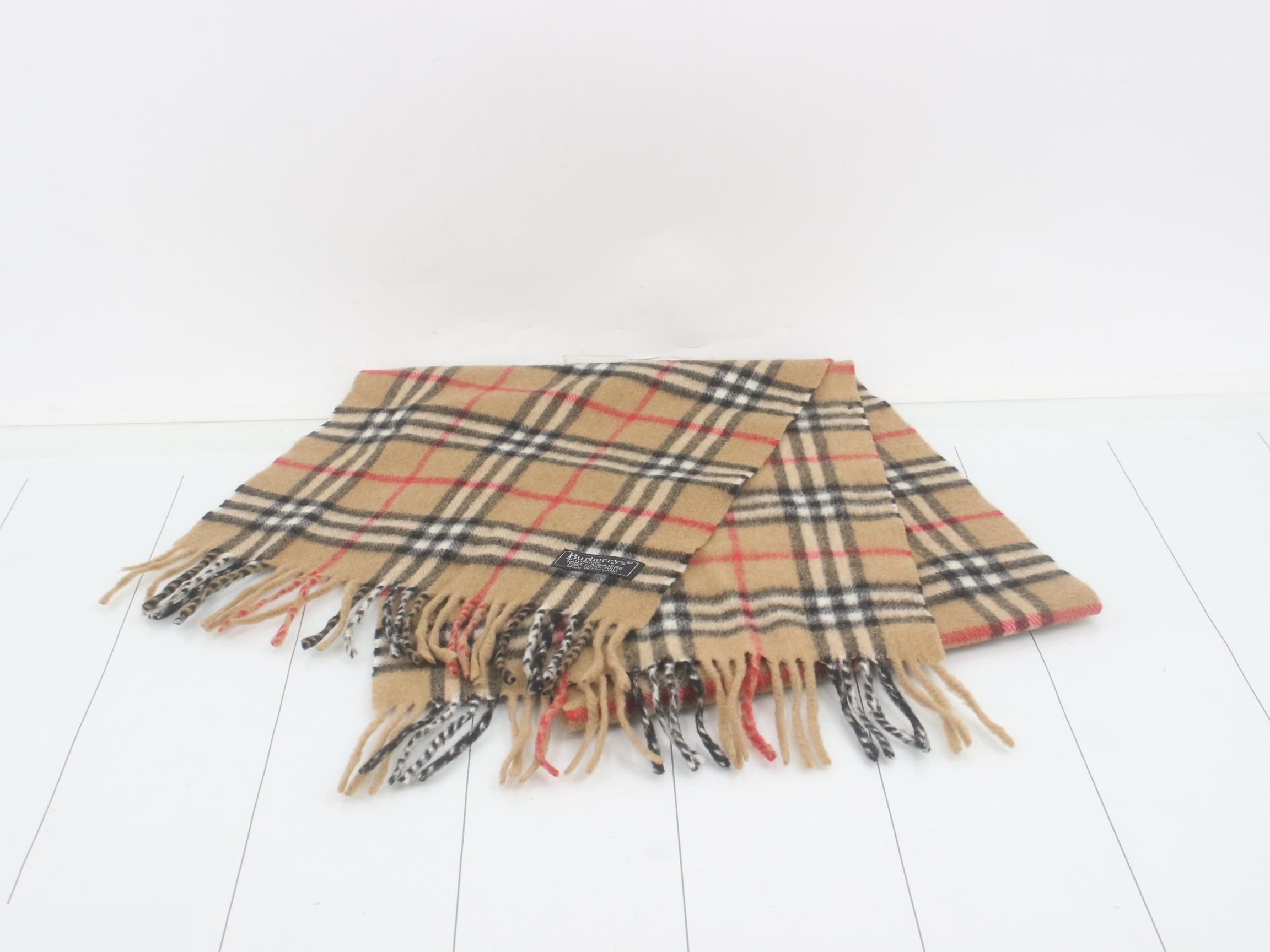 scarf, Nova Check pattern, 100% cashmere. — view 2