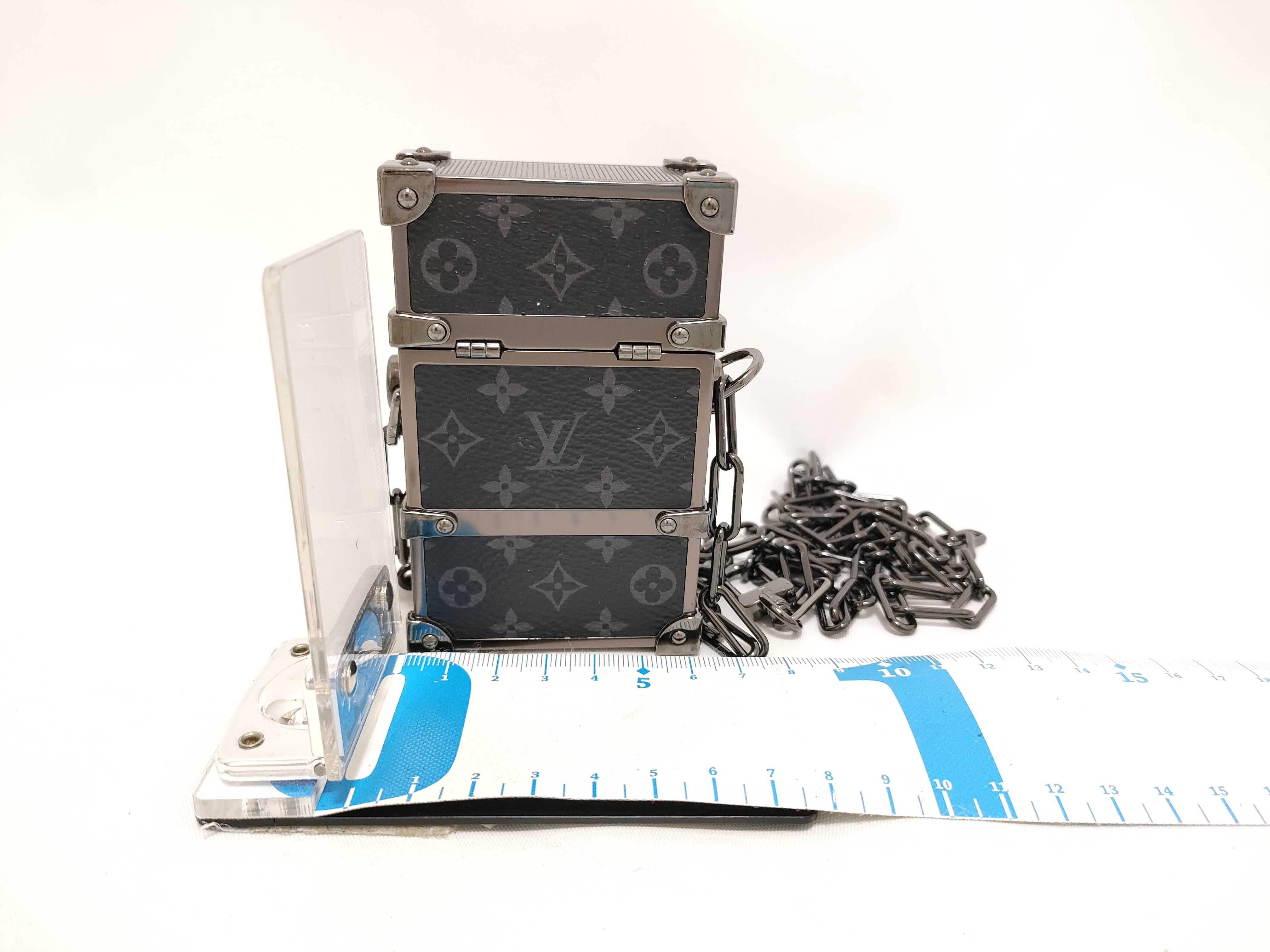 Monogram Vuitton Trunk Box Chain Shoulder Bag — view 2