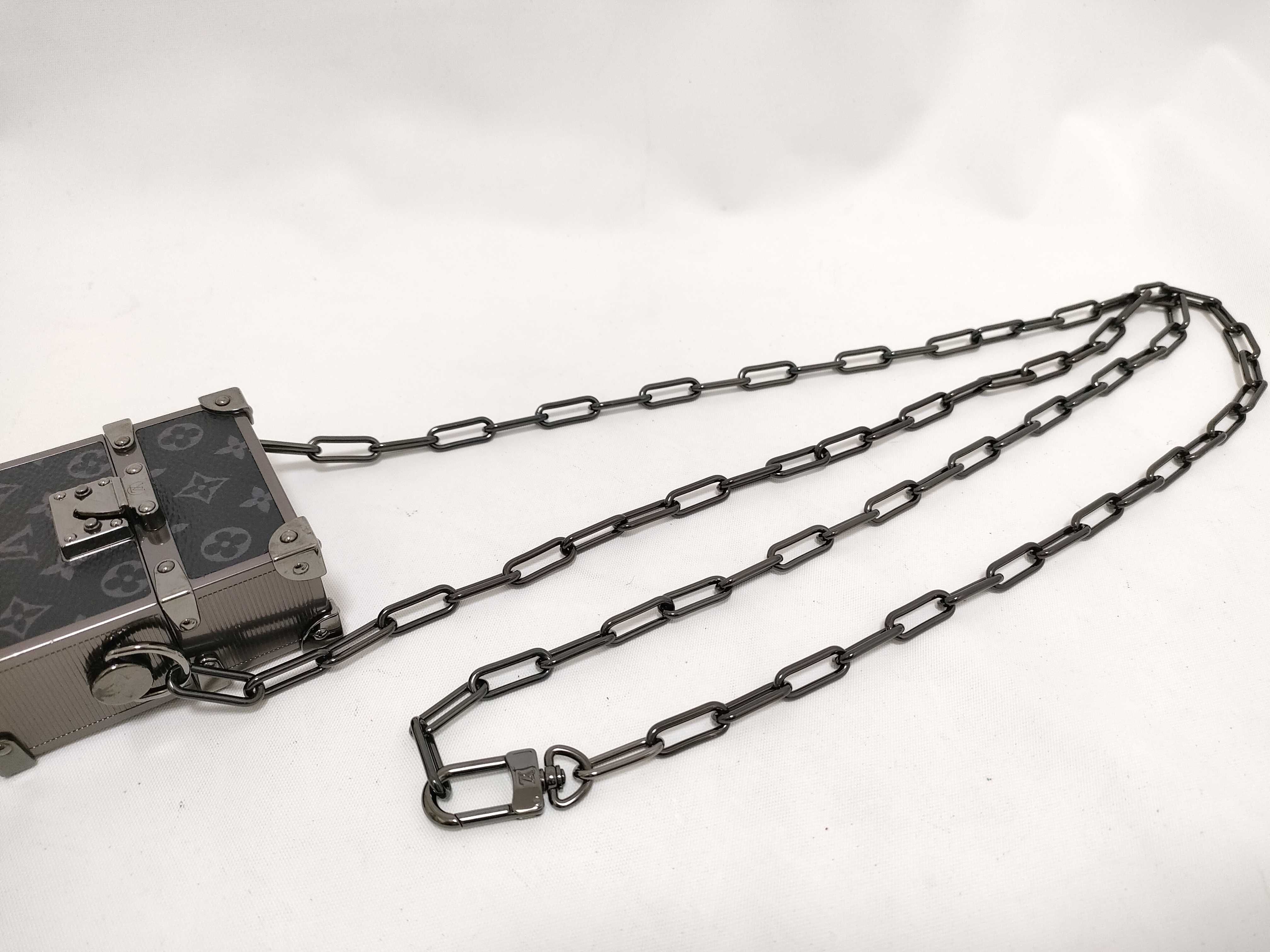 Monogram Vuitton Trunk Box Chain Shoulder Bag — view 3