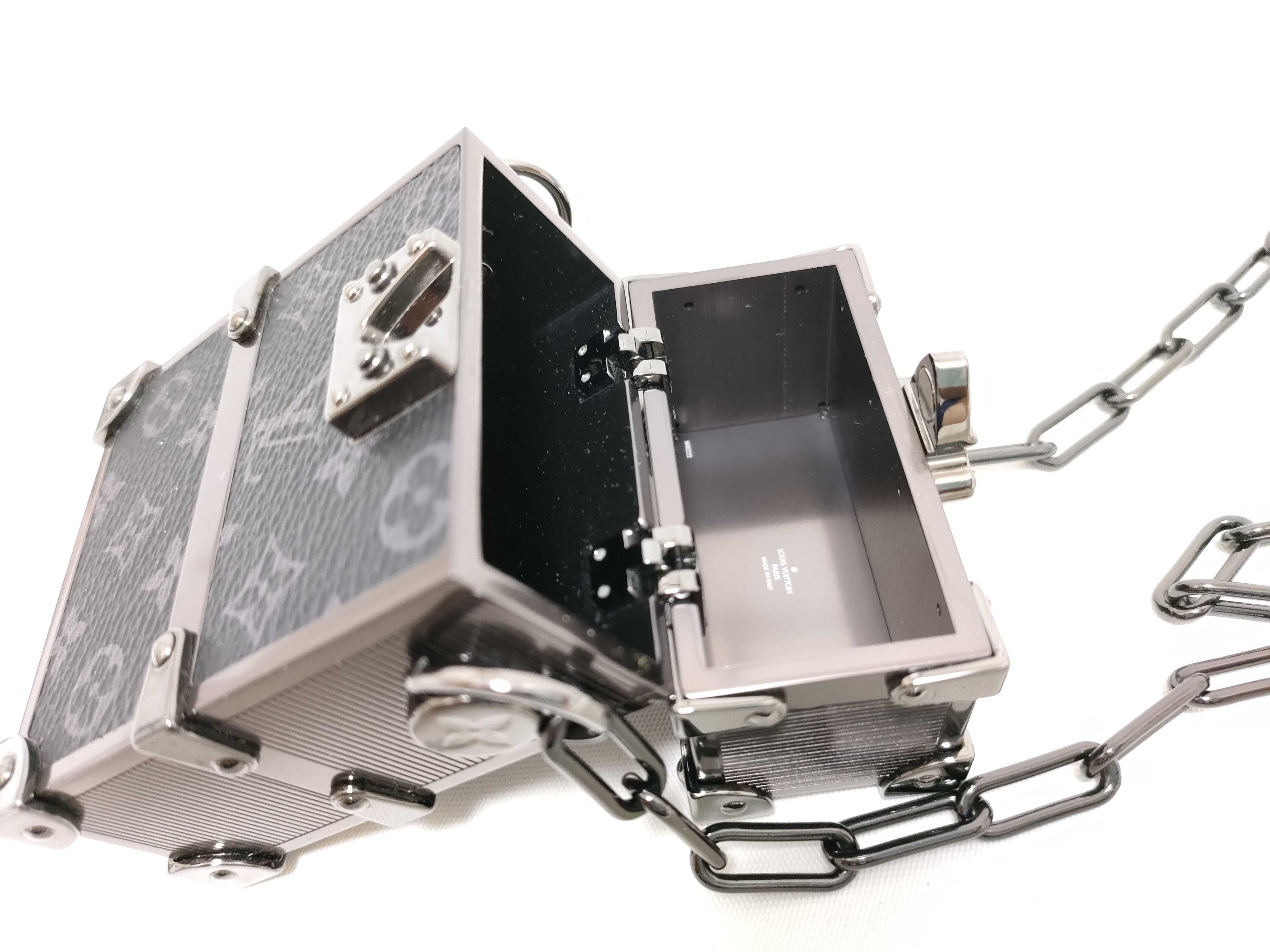 Monogram Vuitton Trunk Box Chain Shoulder Bag — view 8
