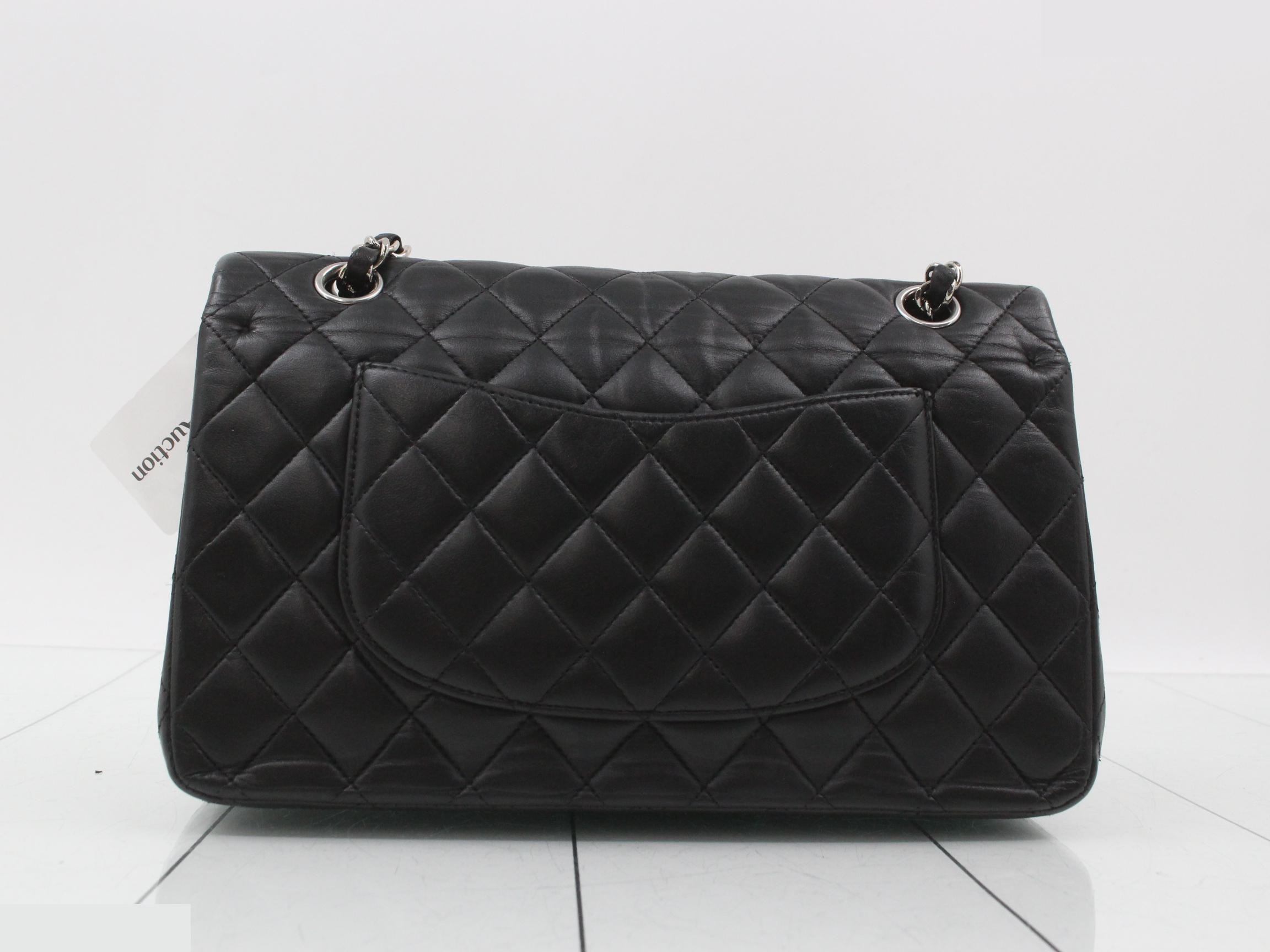 Matelassé Chain Shoulder Bag, Black — view 2