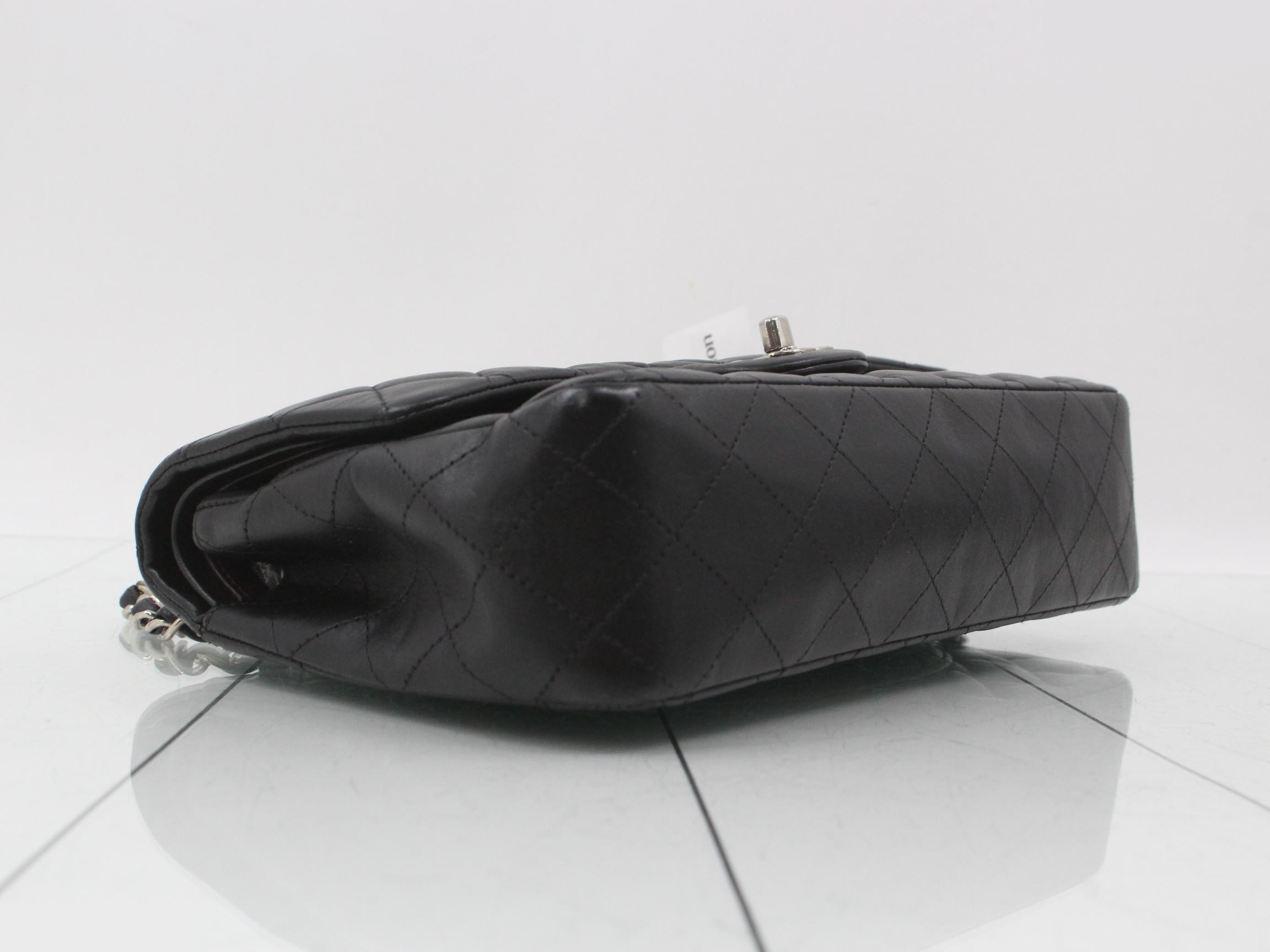 Matelassé Chain Shoulder Bag, Black — view 5