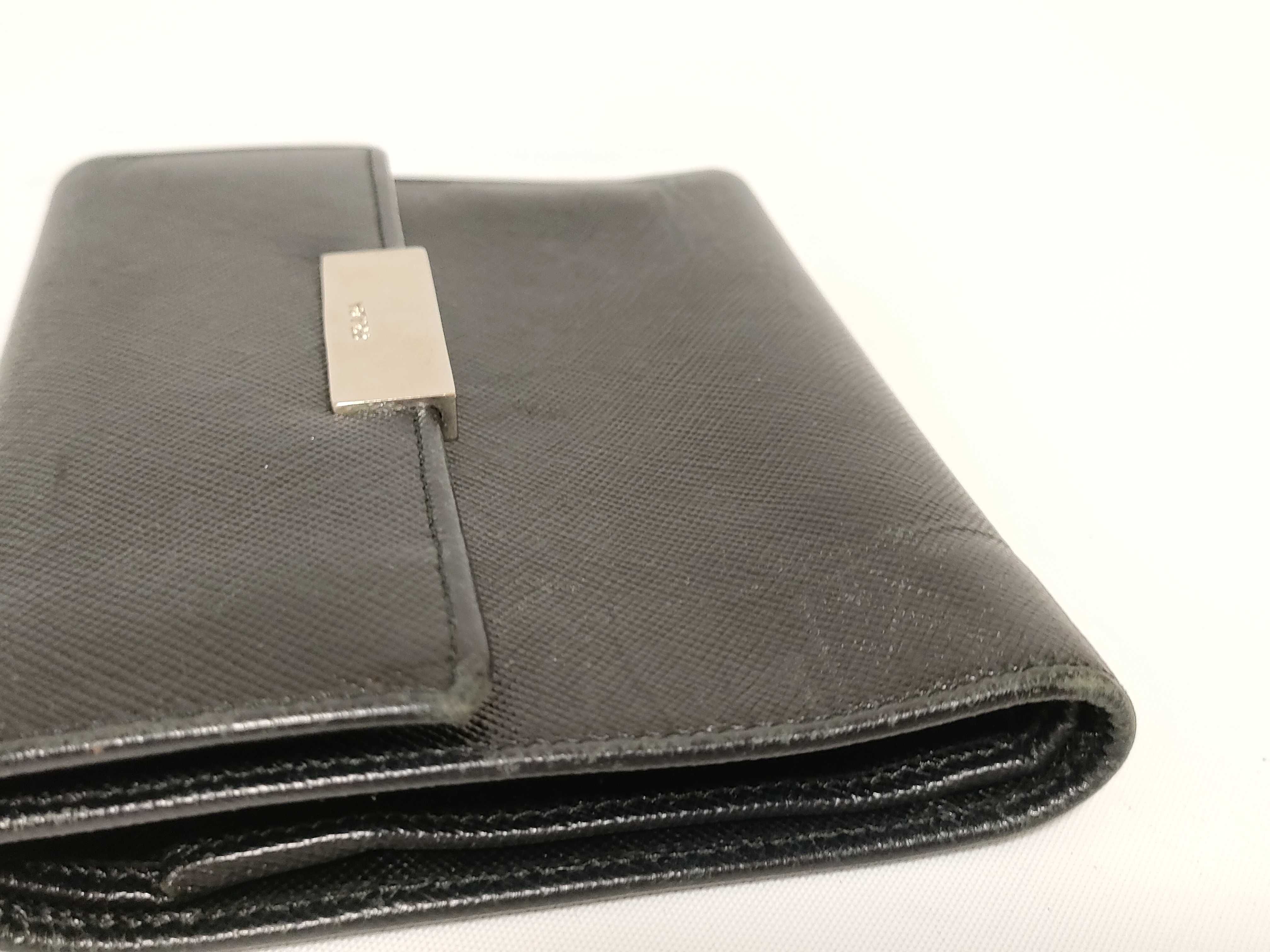 logo hardware leather trifold wallet — view 12