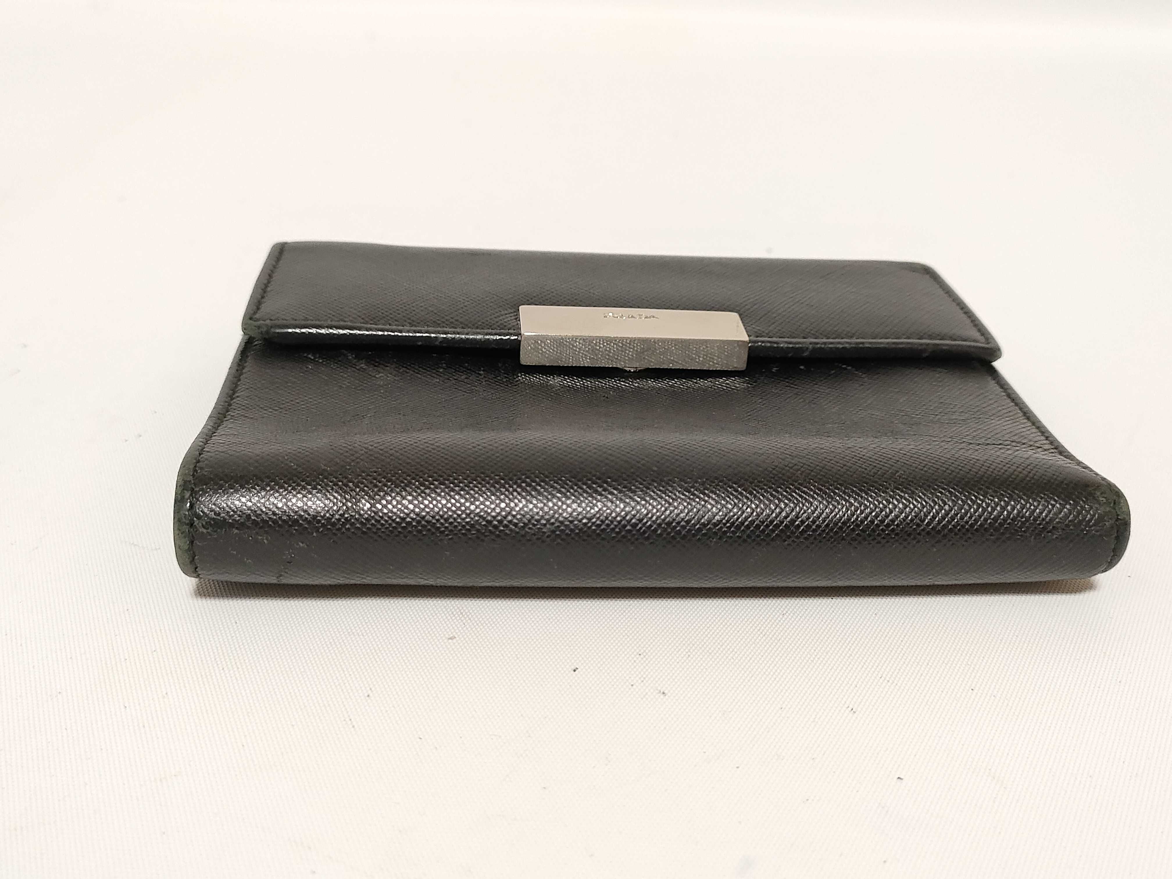 logo hardware leather trifold wallet — view 3