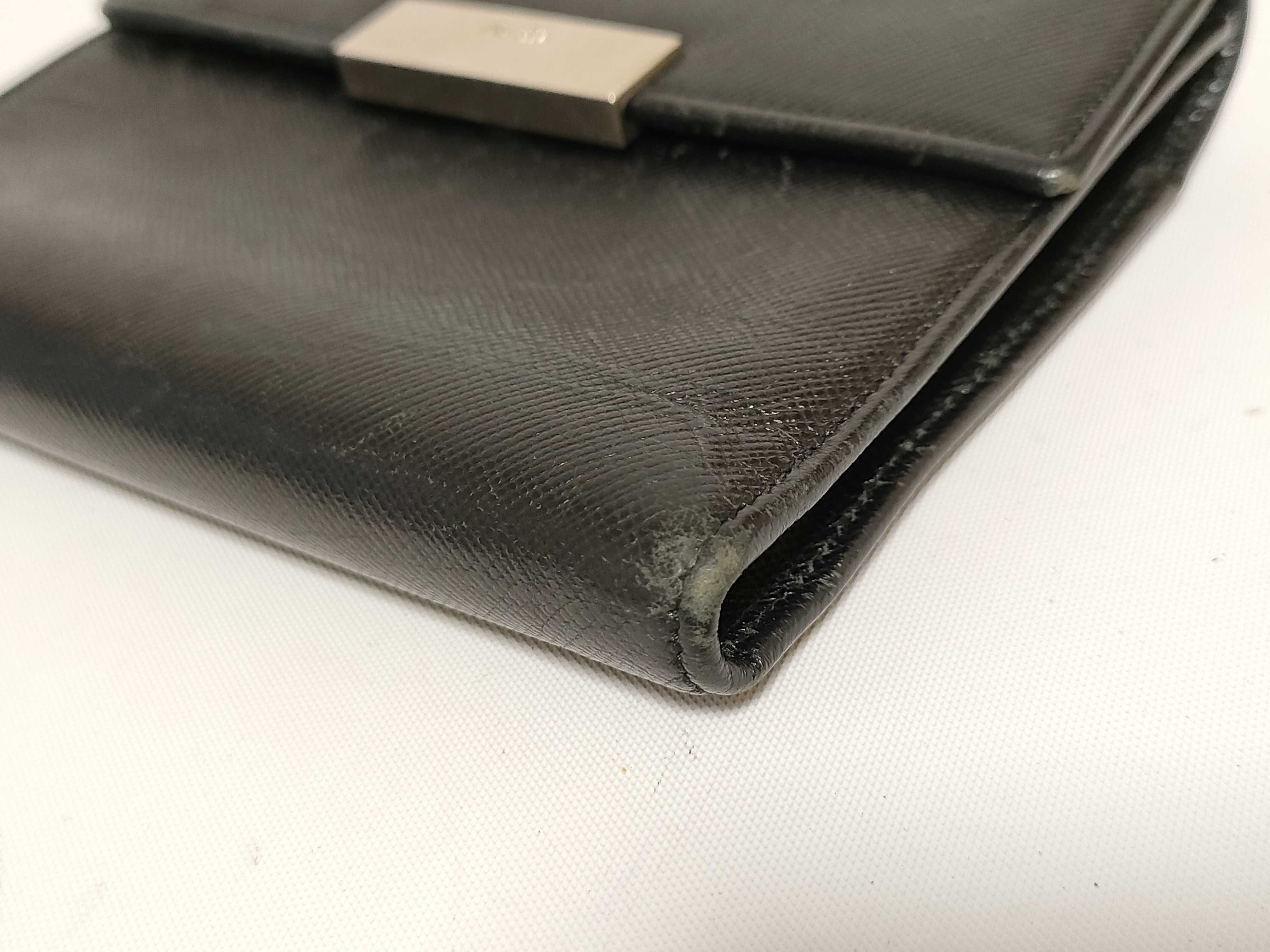 logo hardware leather trifold wallet — view 4