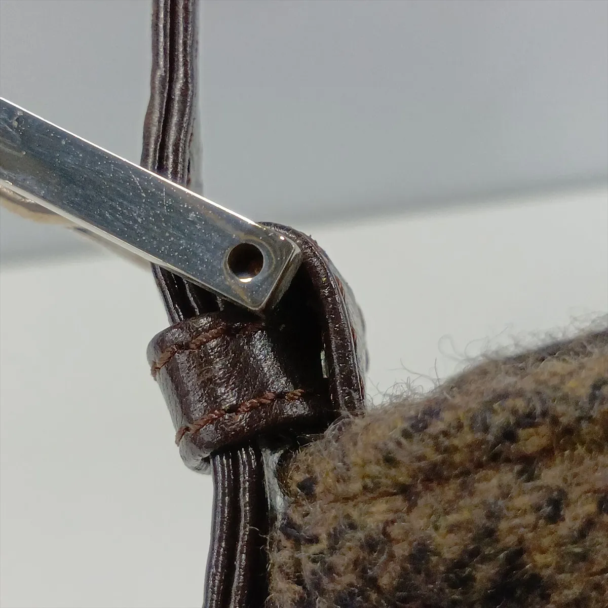 Zucca Mamma Bucket Wool Shoulder Bag Brown — view 11