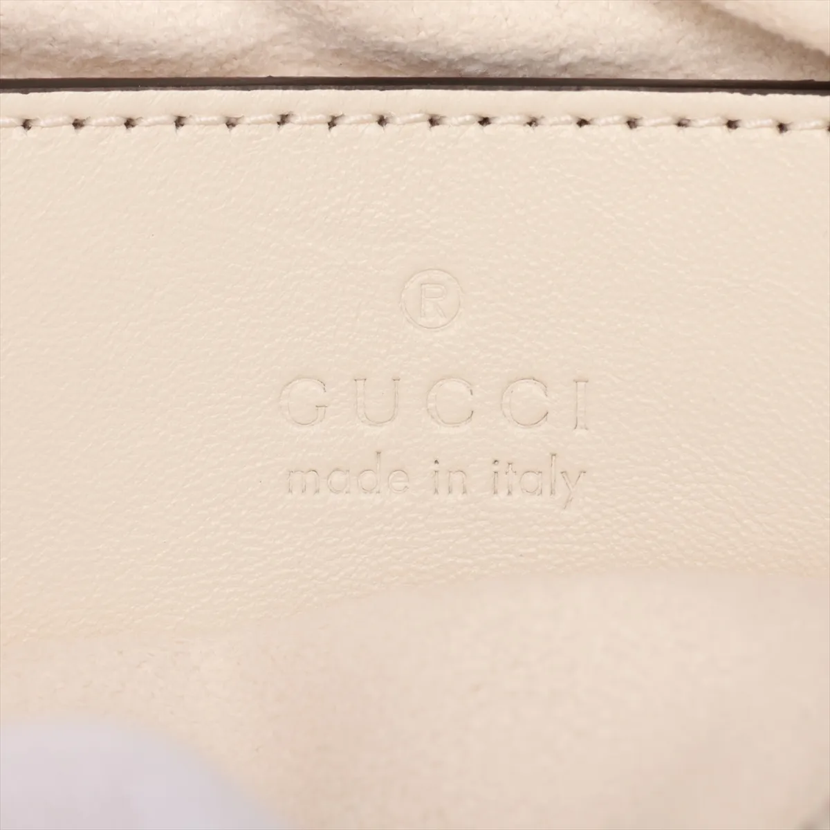 GG Marmont Leather Chain Shoulder Bag, White, 777263 — view 9
