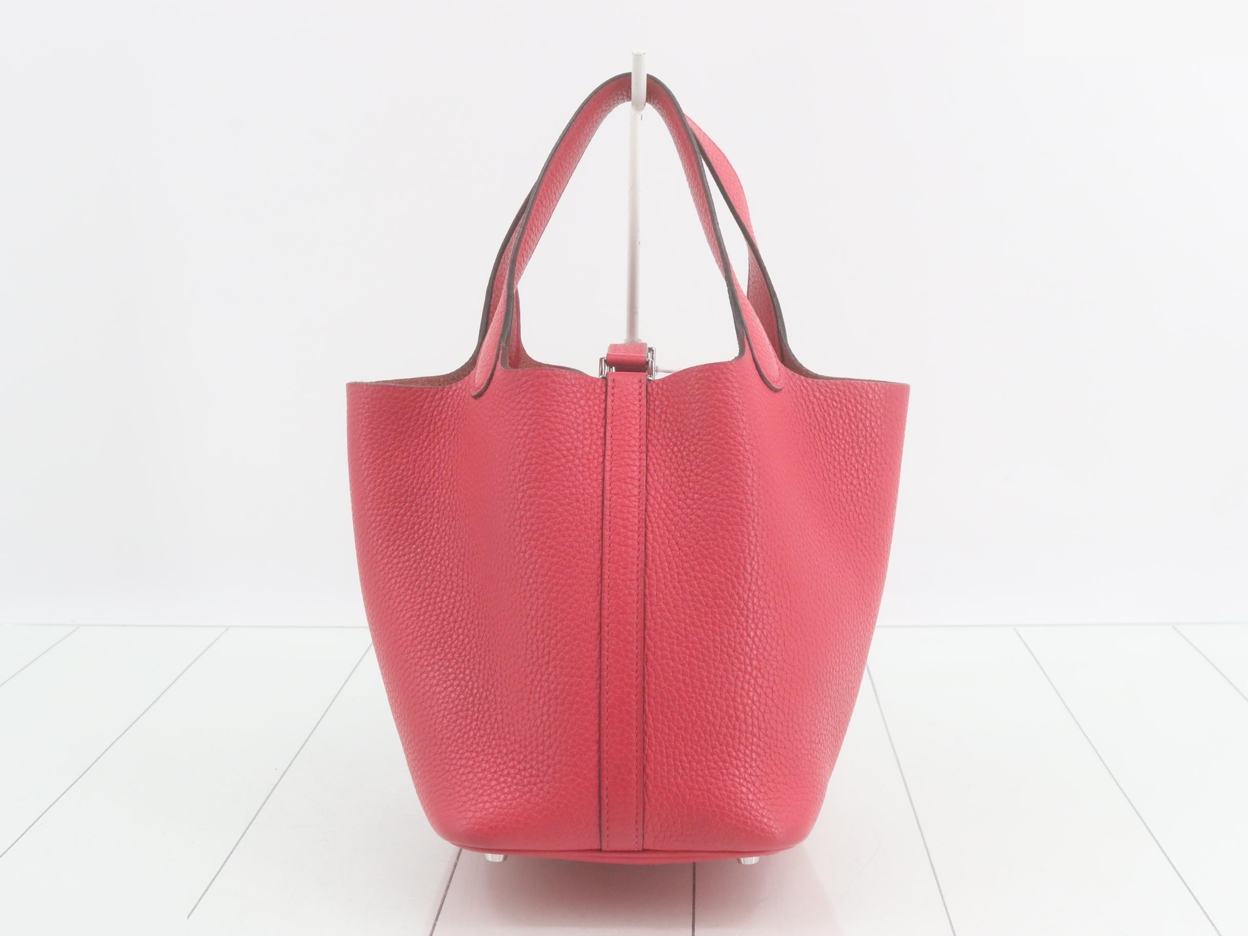 Picotin Lock PM, Taurillon leather, pink, silver hardware, D stamp. — view 2