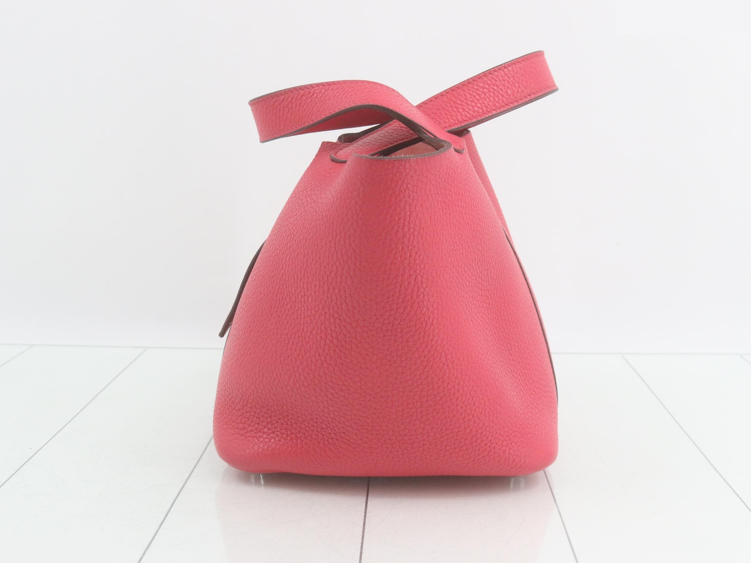 Picotin Lock PM, Taurillon leather, pink, silver hardware, D stamp. — view 3