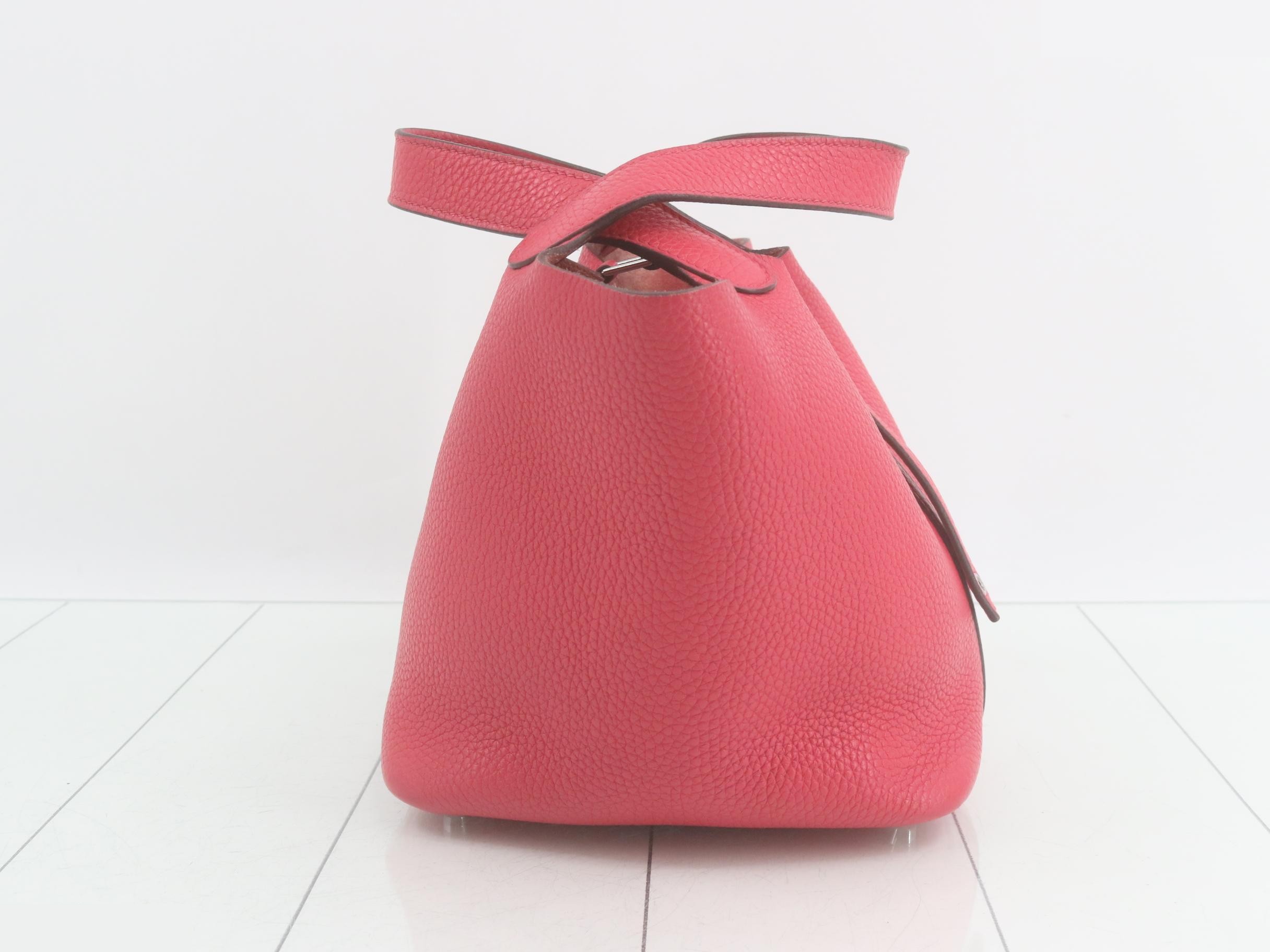 Picotin Lock PM, Taurillon leather, pink, silver hardware, D stamp. — view 4