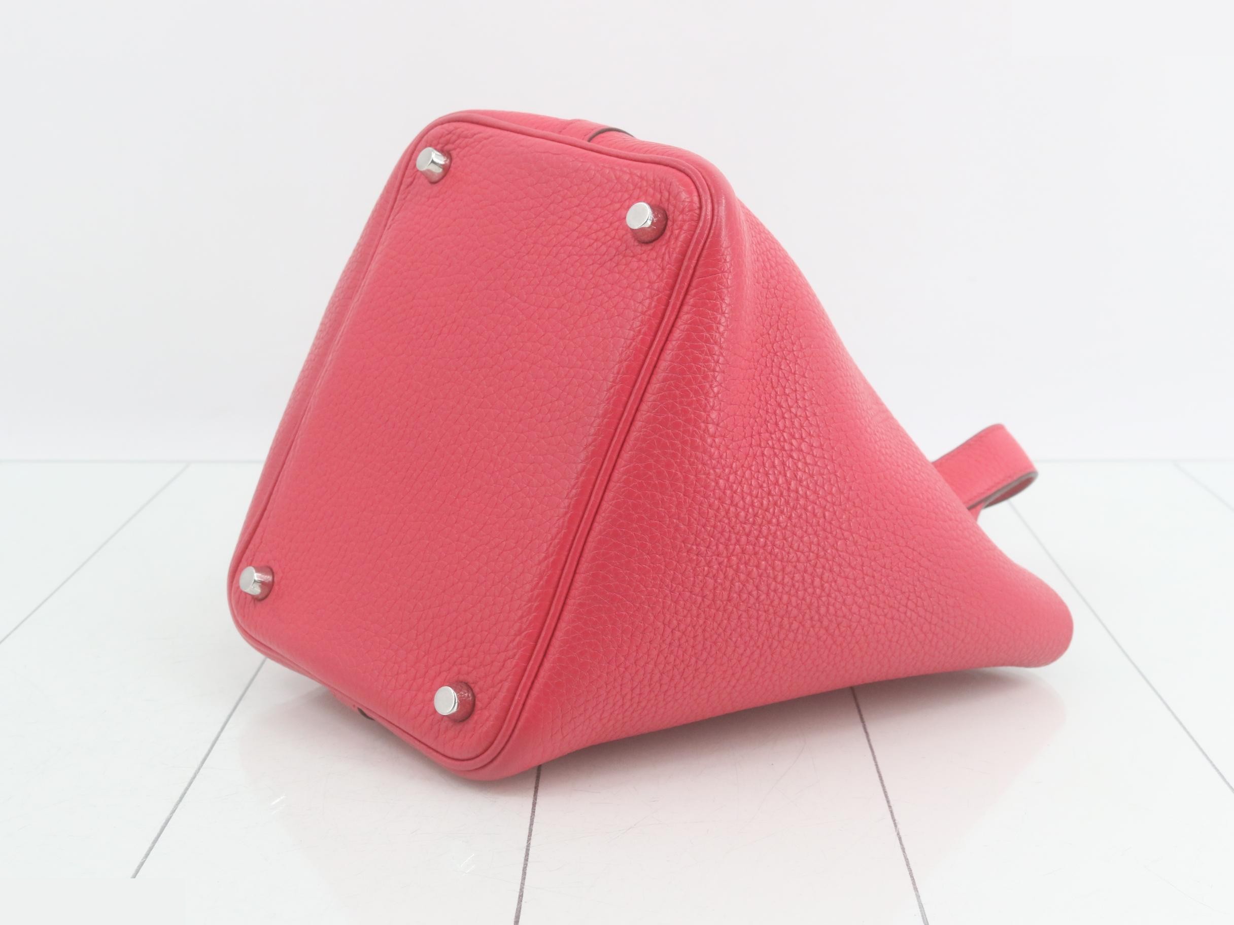 Picotin Lock PM, Taurillon leather, pink, silver hardware, D stamp. — view 6