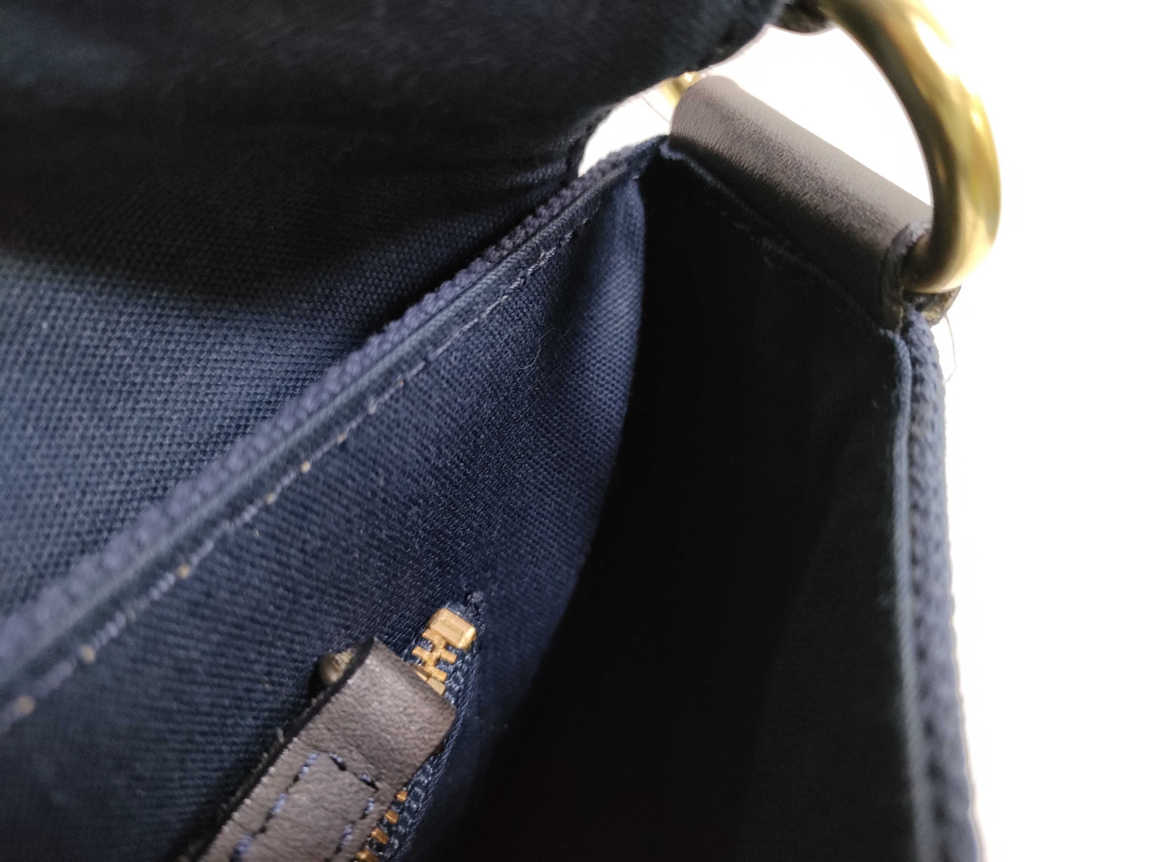shoulder bag, canvas/leather, blue. — view 11