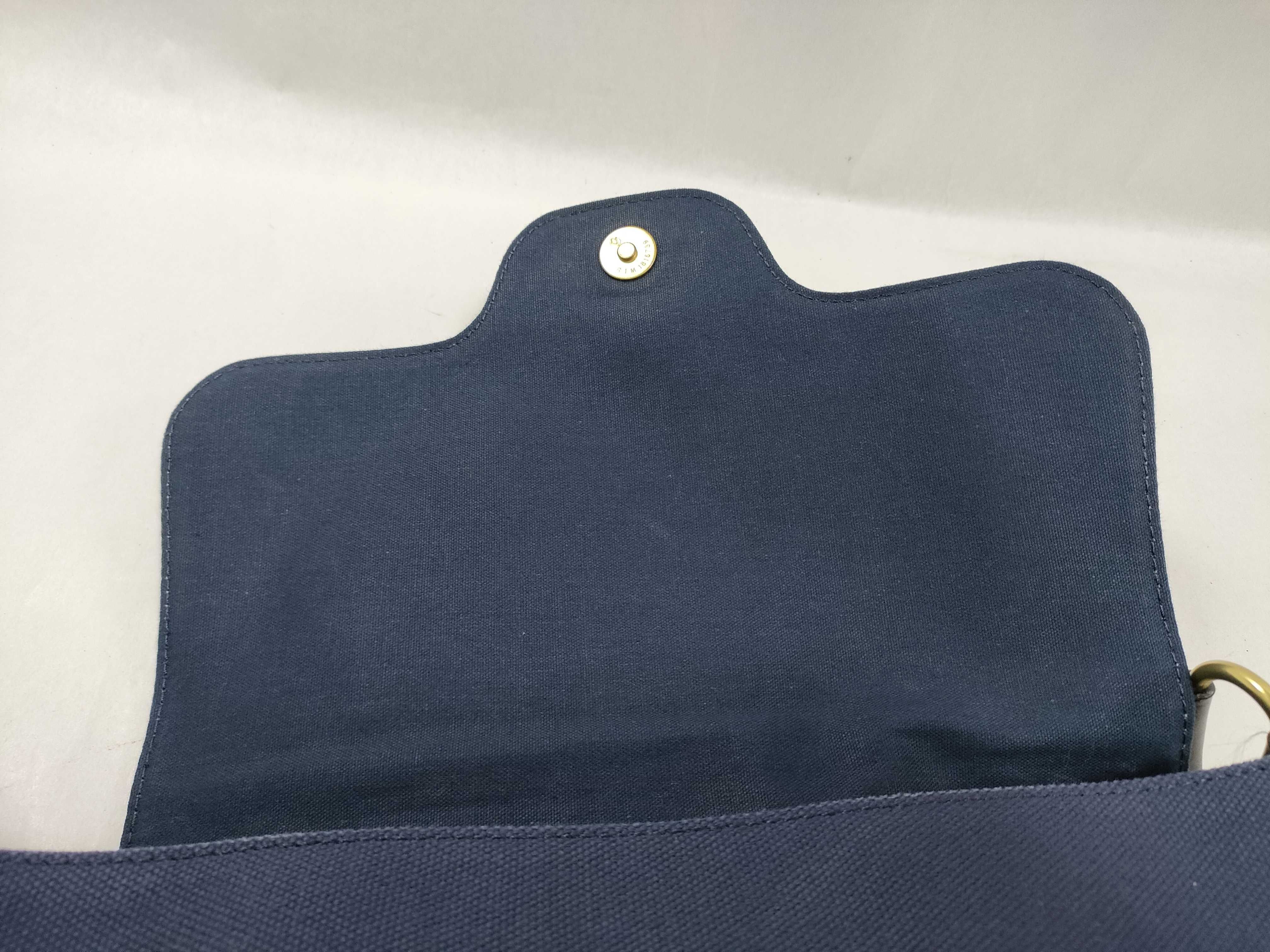 shoulder bag, canvas/leather, blue. — view 12
