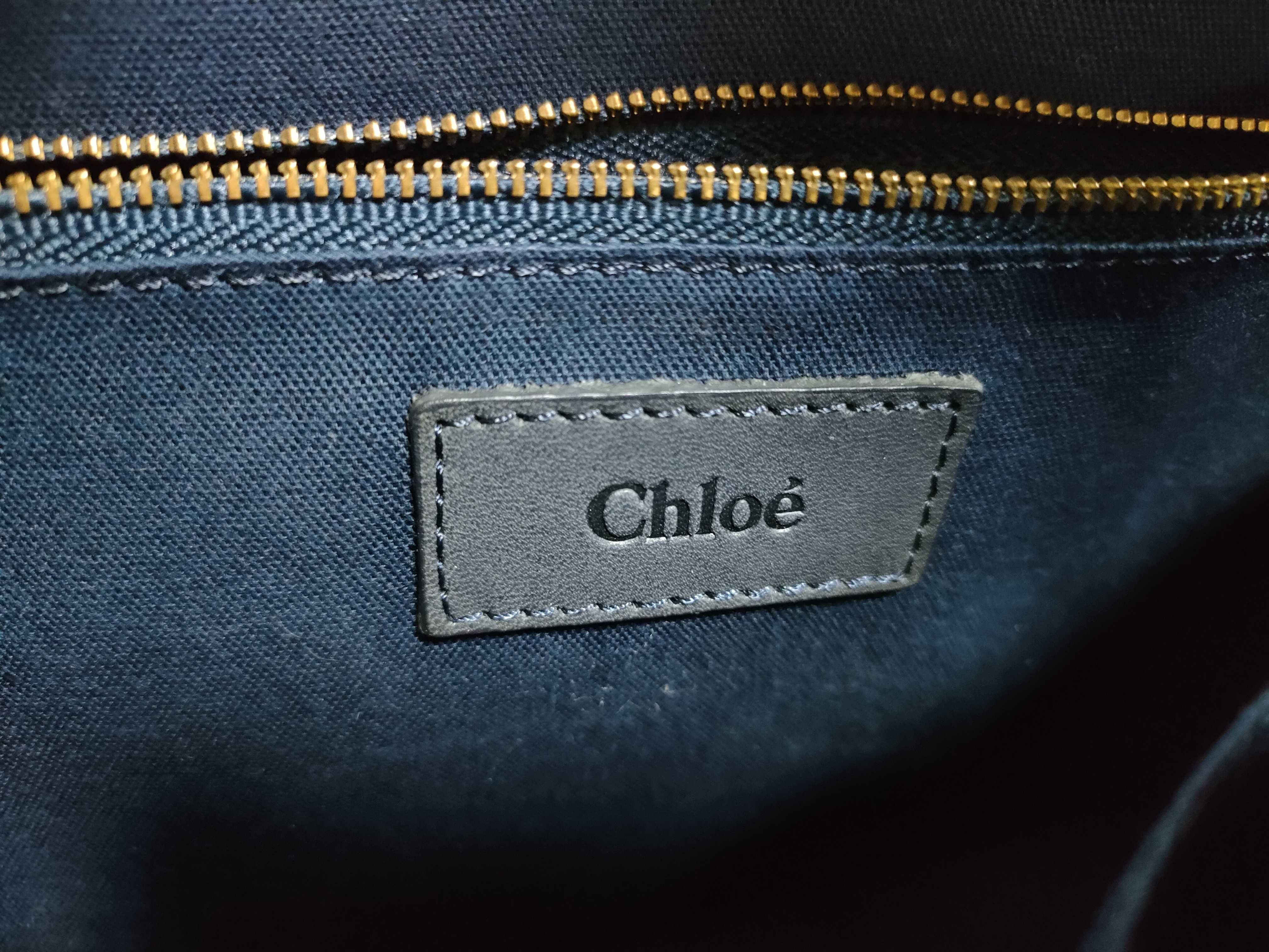 shoulder bag, canvas/leather, blue. — view 9