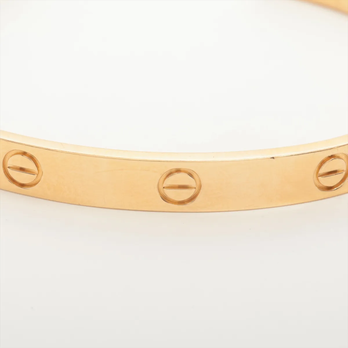 Love Open Bangle Bracelet 750 (Yellow Gold) 27.2g 20 GKZ833 (Dents) — view 3